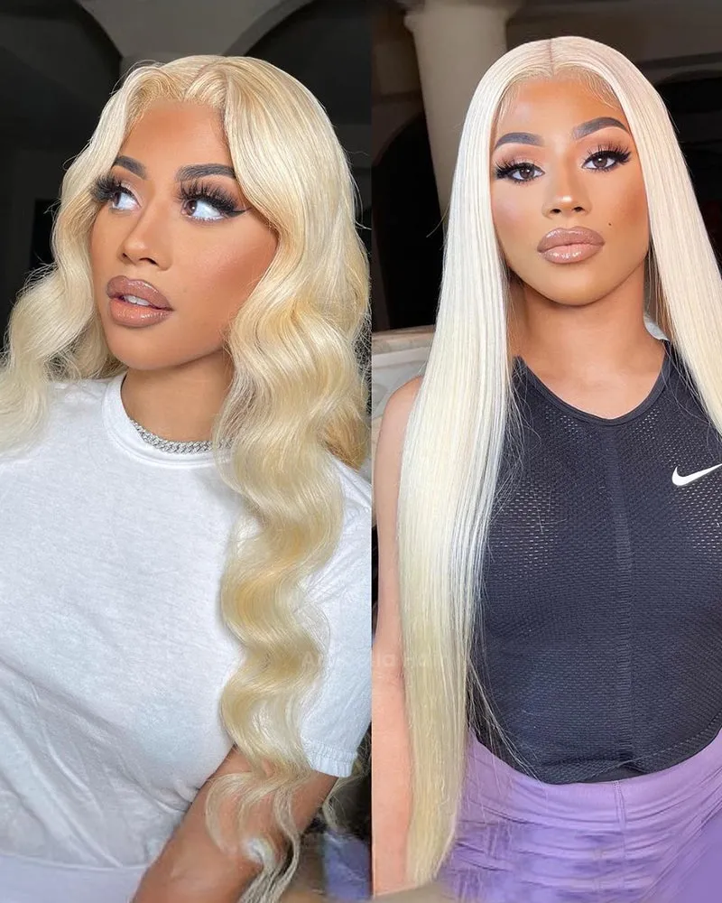 Blonde #613 Body Wave 13x4 Lace Front Human Hair Wig Free Part