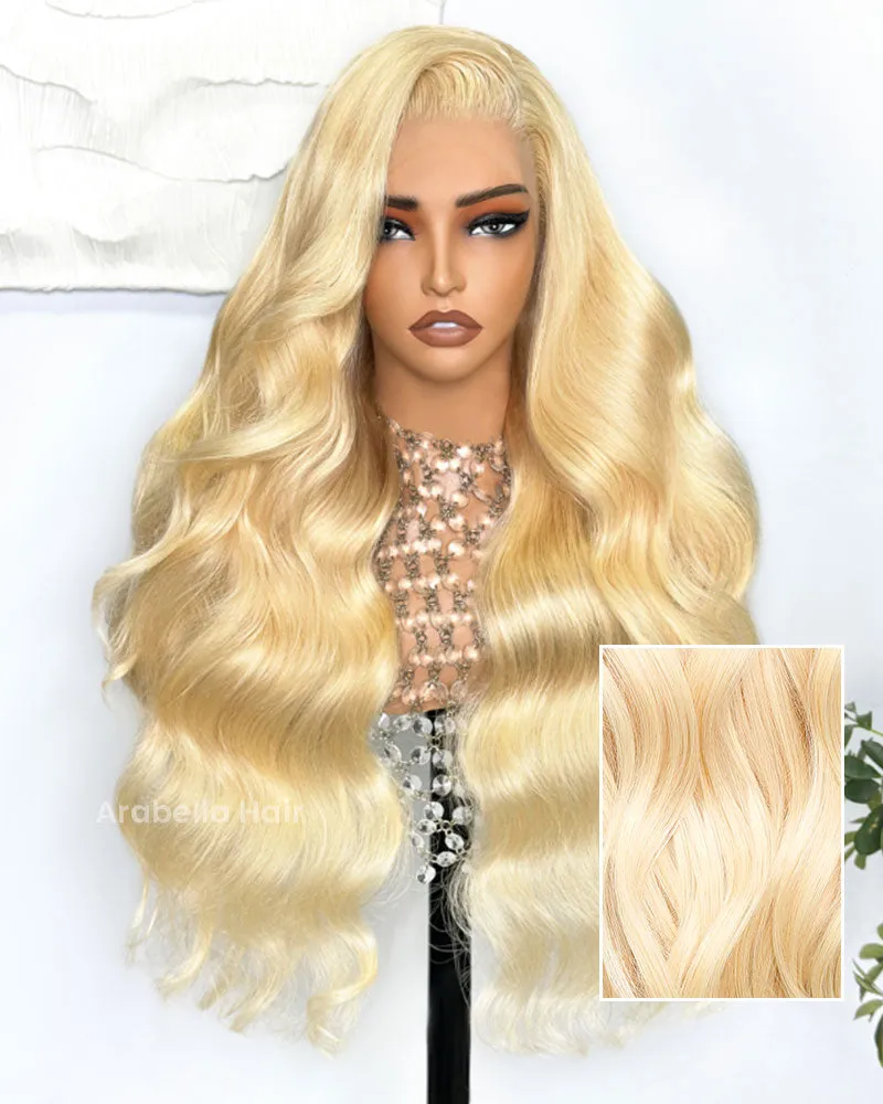 Blonde #613 Body Wave 13x4 Lace Front Human Hair Wig Free Part