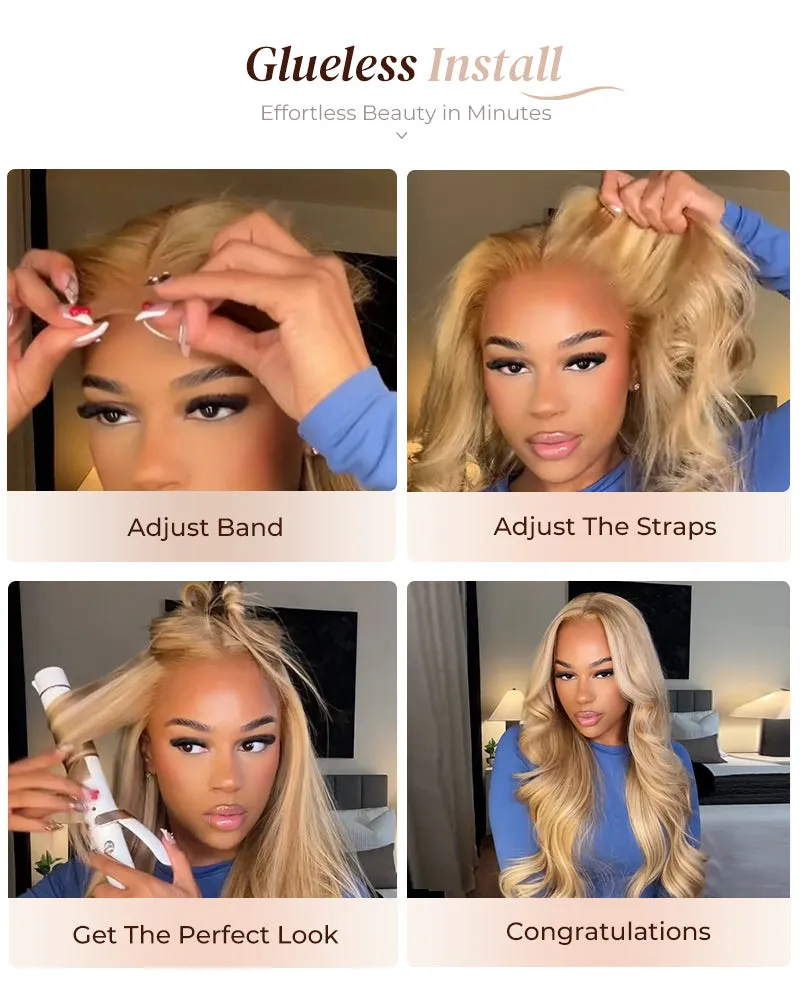 Blonde #613 Body Wave 13x4 Lace Front Human Hair Wig Free Part