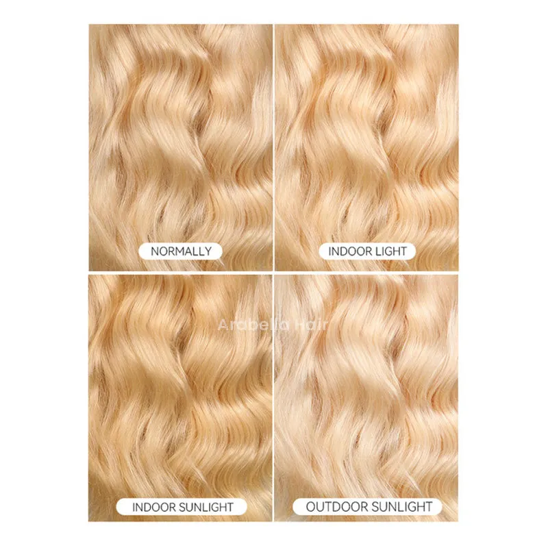 Blonde Wig #613 Color Silky Straight 6x5 Closure Lace Glueless Human Hair