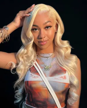 Blonde Wig #613 Color Silky Straight 6x5 Closure Lace Glueless Human Hair