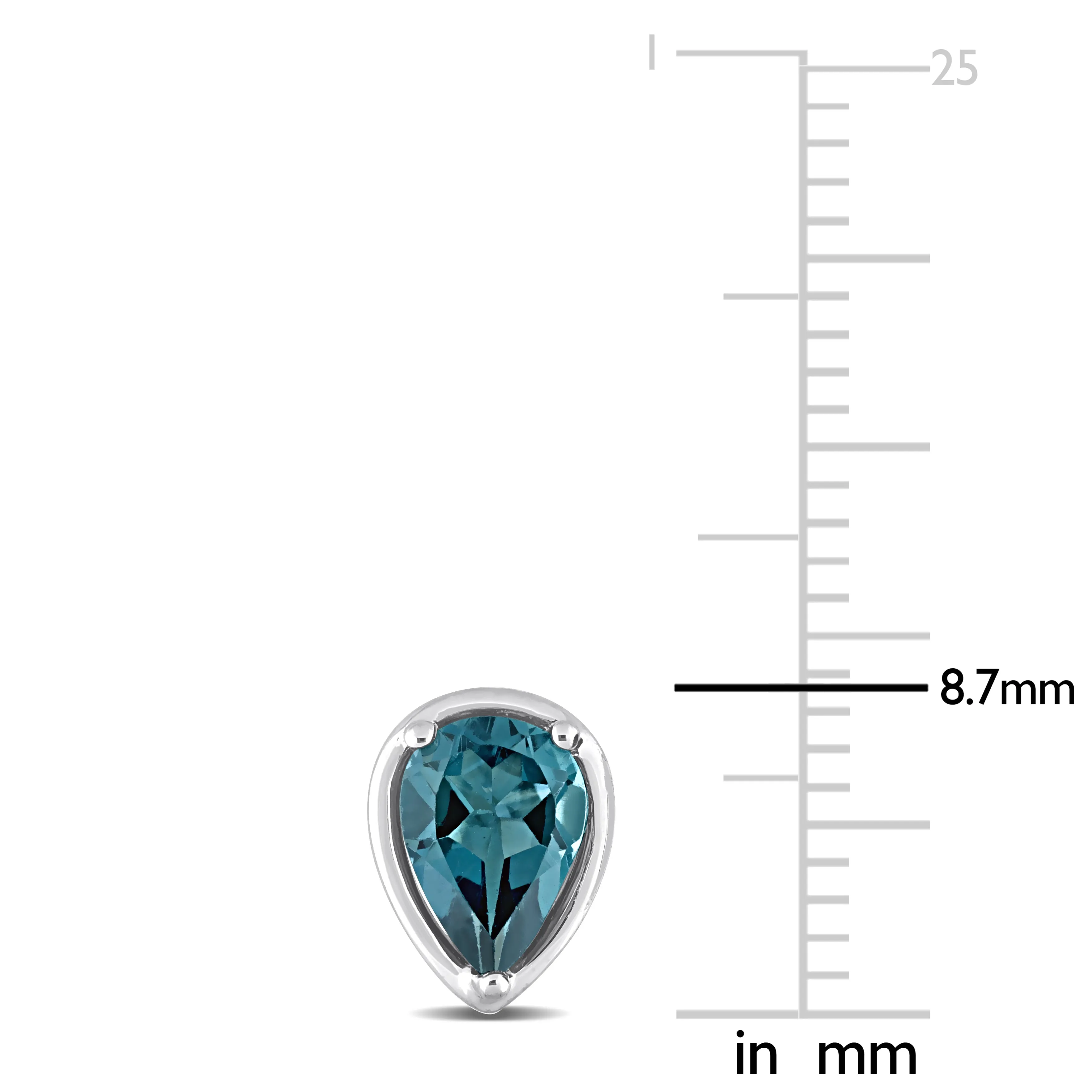 Blue Topaz - London Fashion Post Earrings