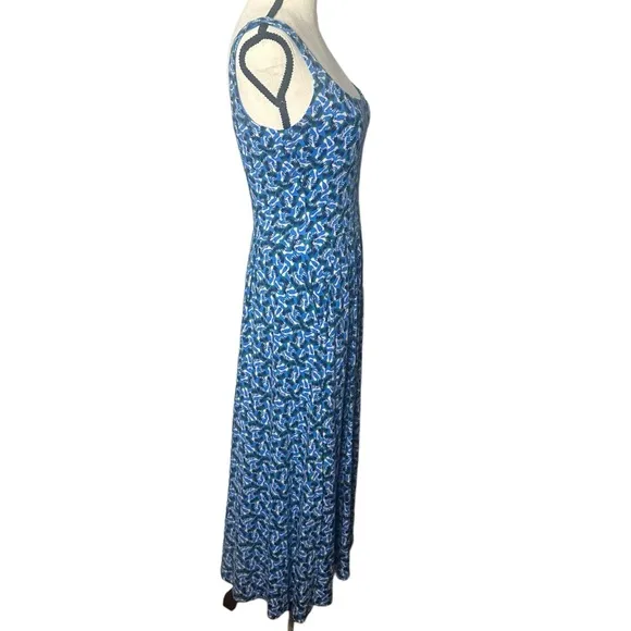 Boden Petronella Jersey Dress Moroccan Flamingo Splash in Blue Size 4 R
