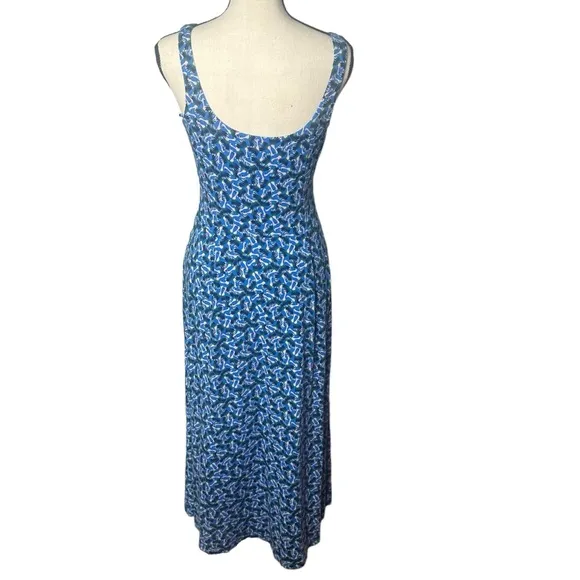 Boden Petronella Jersey Dress Moroccan Flamingo Splash in Blue Size 4 R