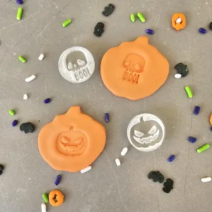 Boo & Scary Pumpkin Mini Fondant Stamp Set