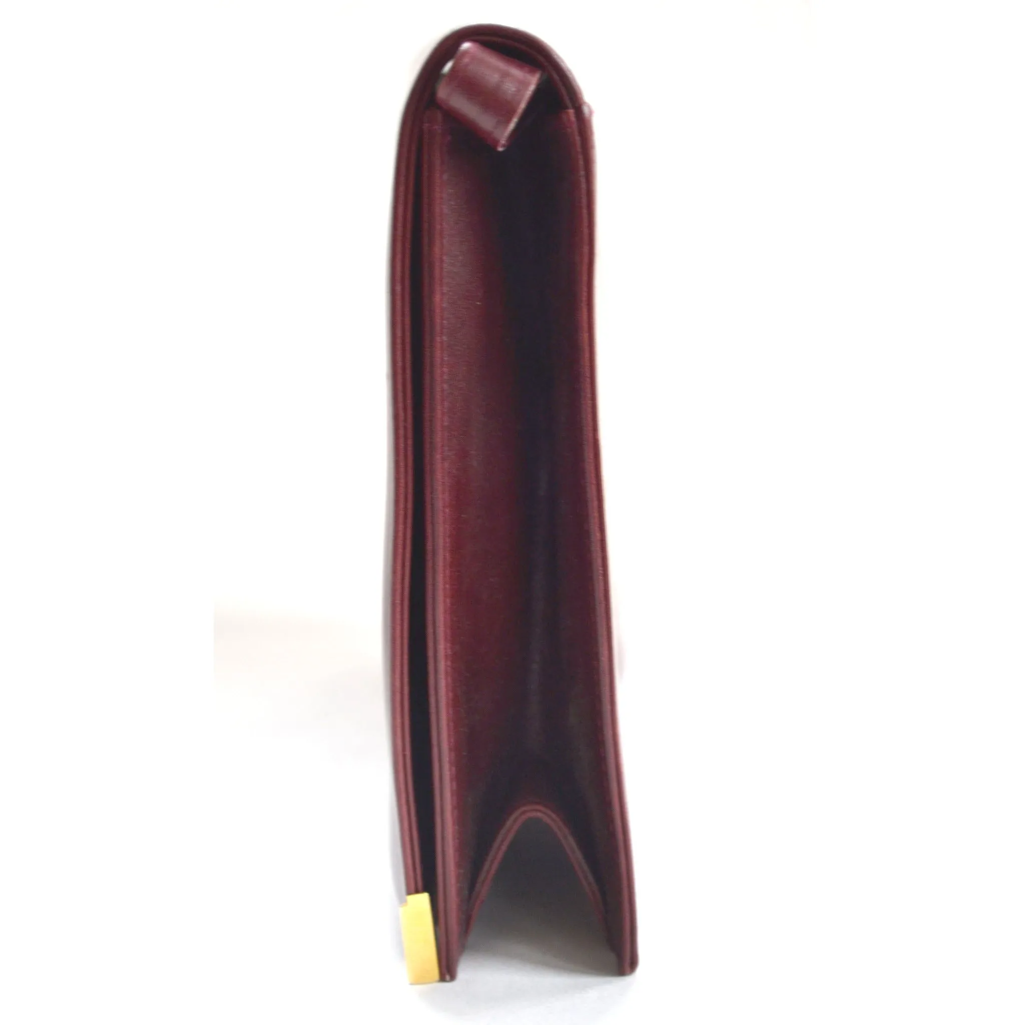 Bordeaux Leather & Reptile Purse By Ferragamo