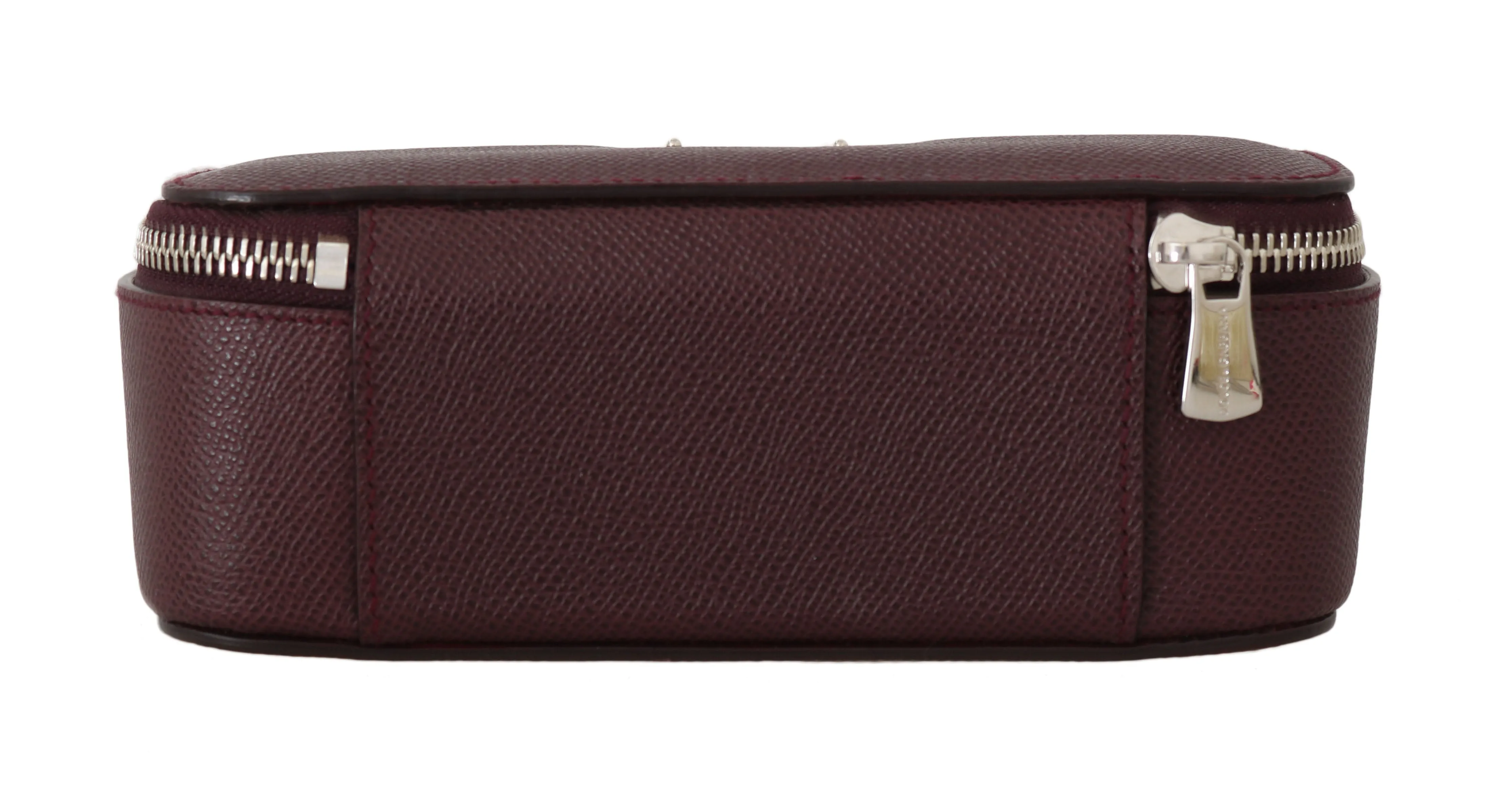 Bordeaux Leather Jewelry Sunglasses Case Bag