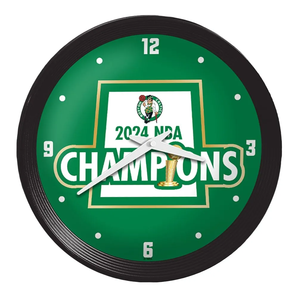 Boston Celtics: 2024 NBA Champions - Ribbed Frame Wall Clock