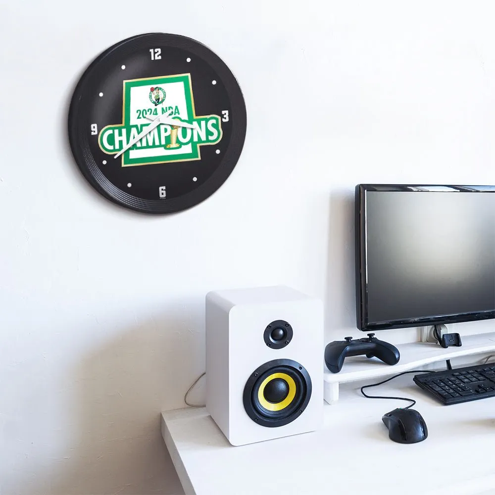 Boston Celtics: 2024 NBA Champions - Ribbed Frame Wall Clock