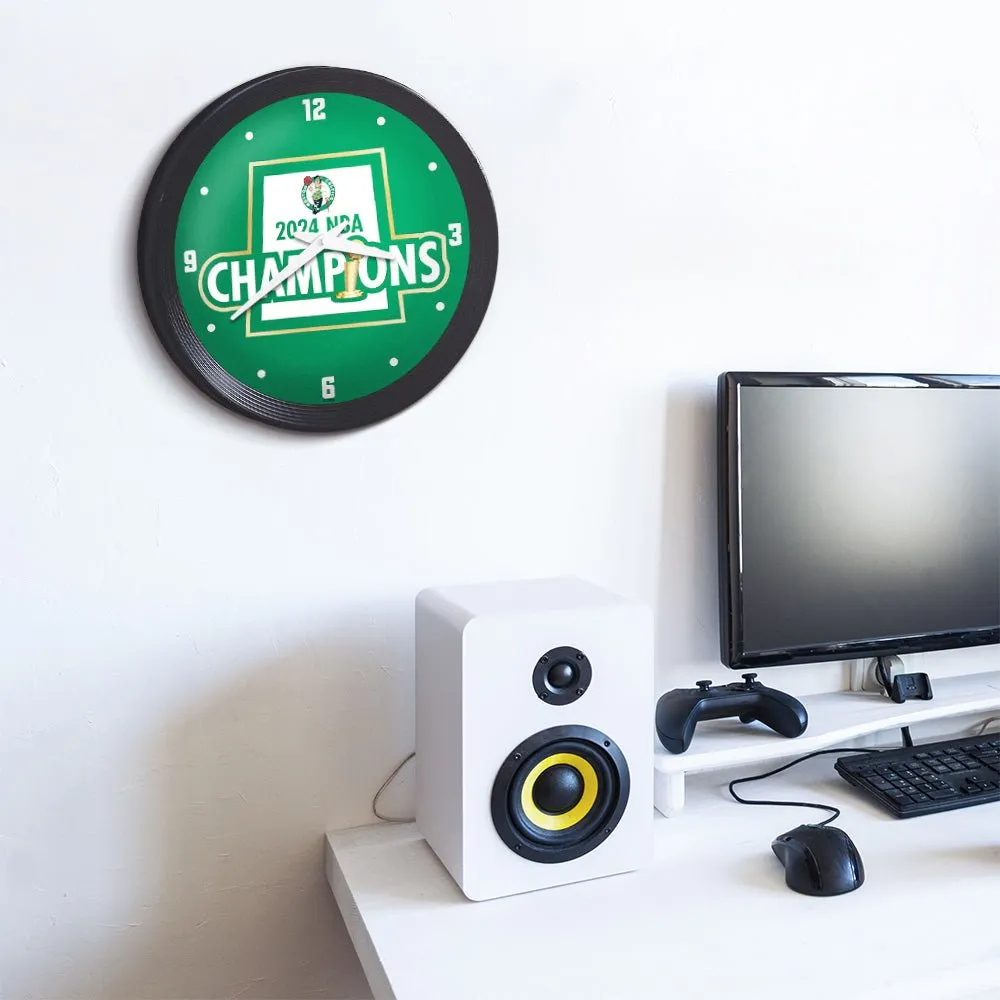 Boston Celtics: 2024 NBA Champions - Ribbed Frame Wall Clock