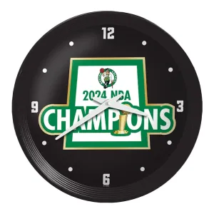 Boston Celtics: 2024 NBA Champions - Ribbed Frame Wall Clock