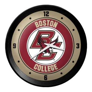 Boston College Eagles: Ribbed Frame Wall Clock