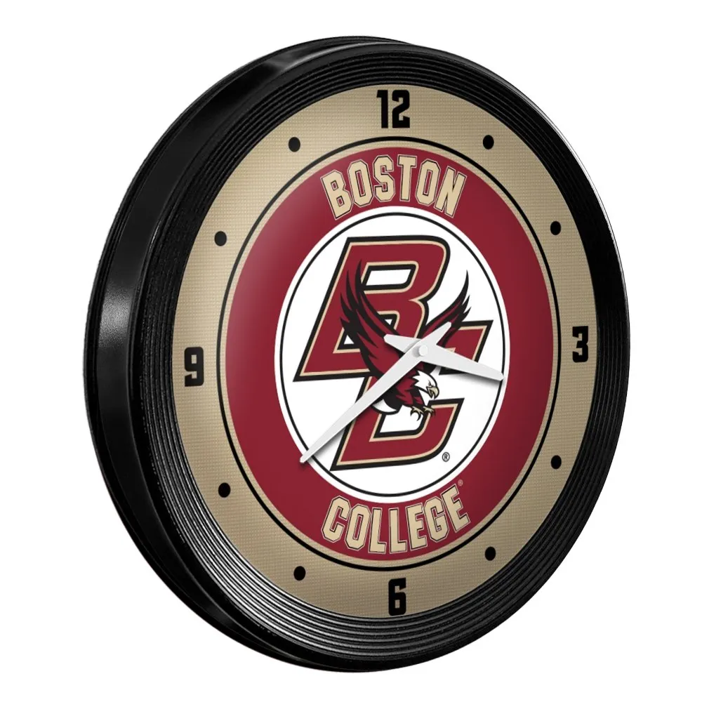 Boston College Eagles: Ribbed Frame Wall Clock