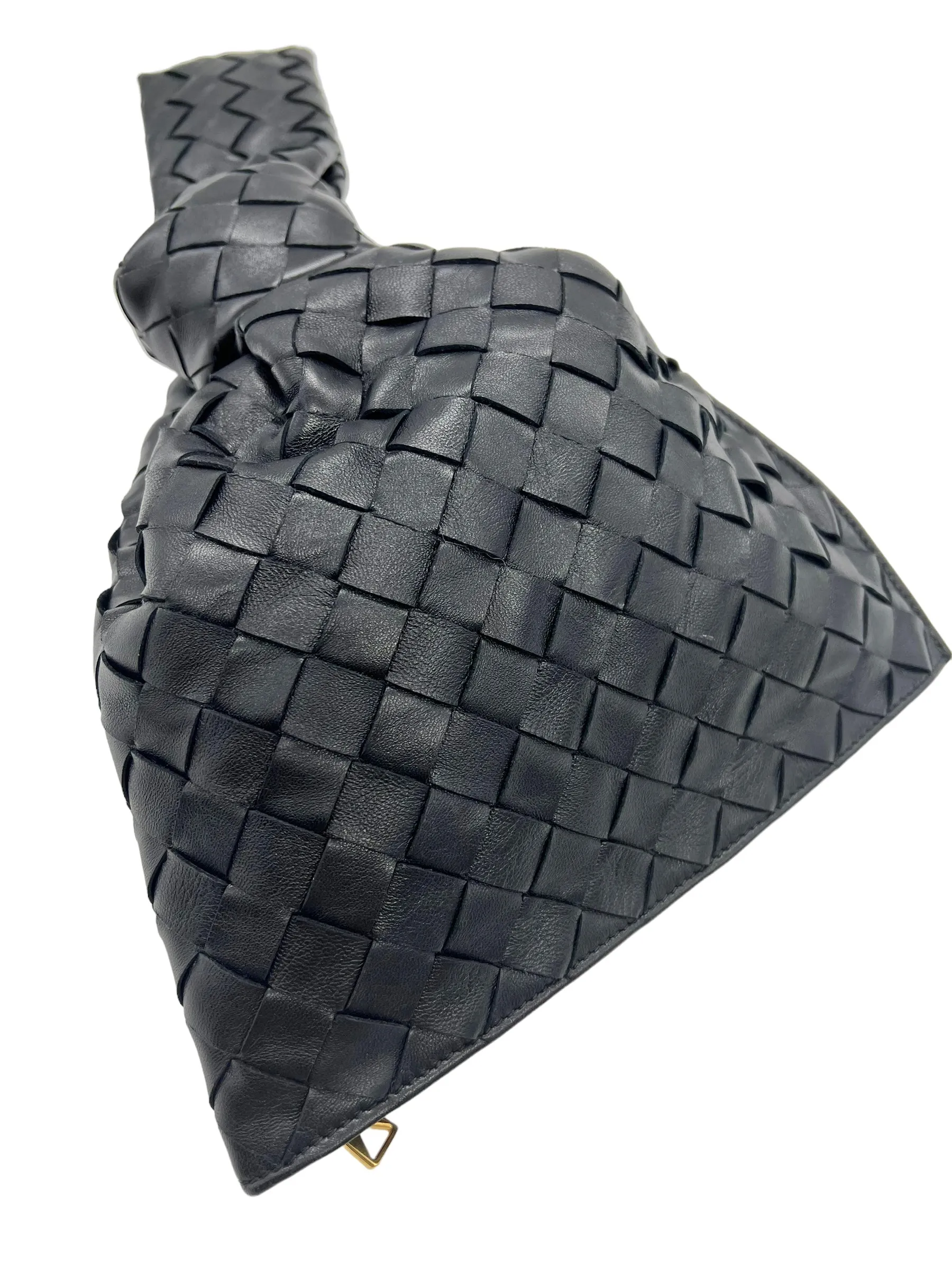 Bottega Veneta Black Nappa Intrecciato Mini BV Twist Bag