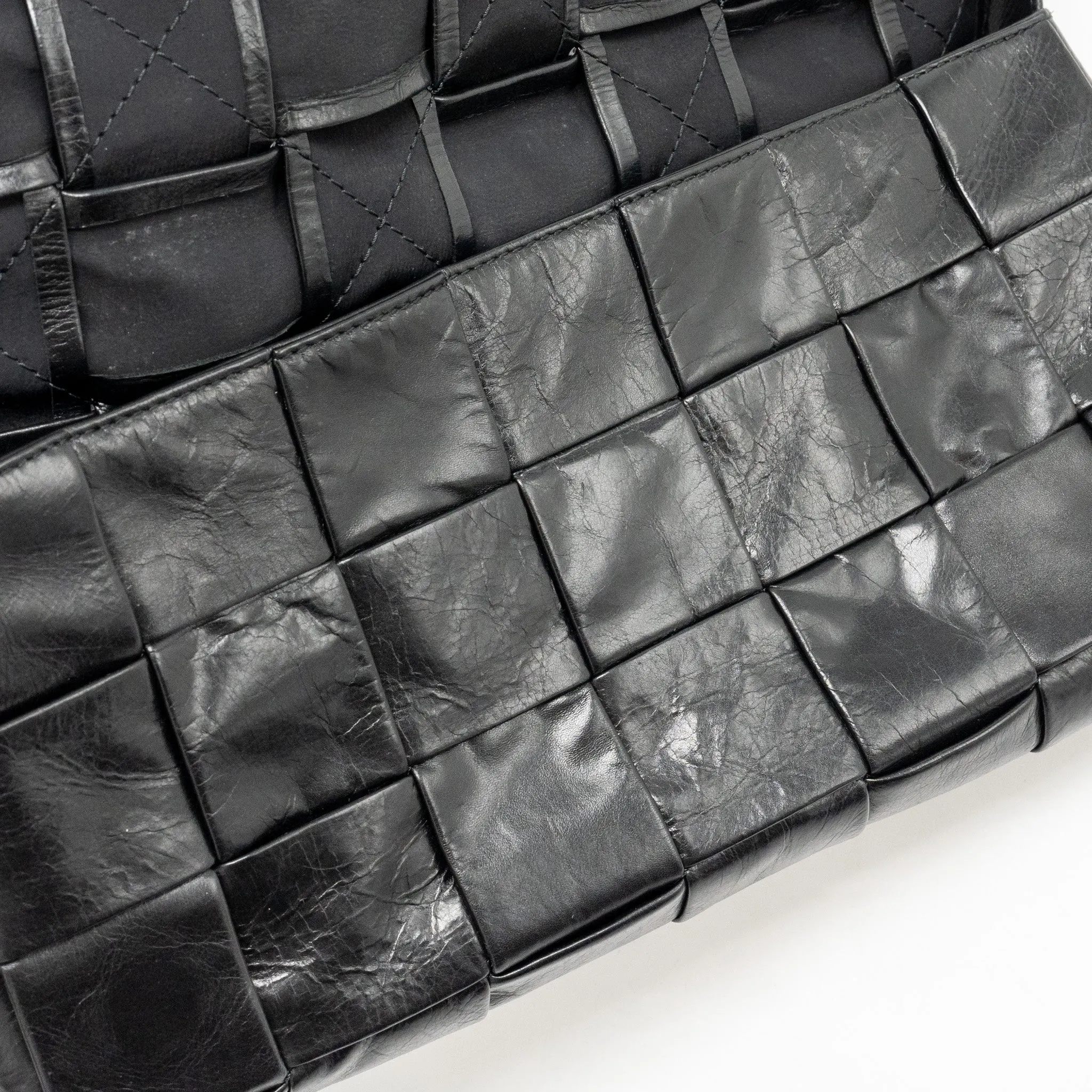 Bottega Veneta Cassette Bag Aged Calfskin Black SHW
