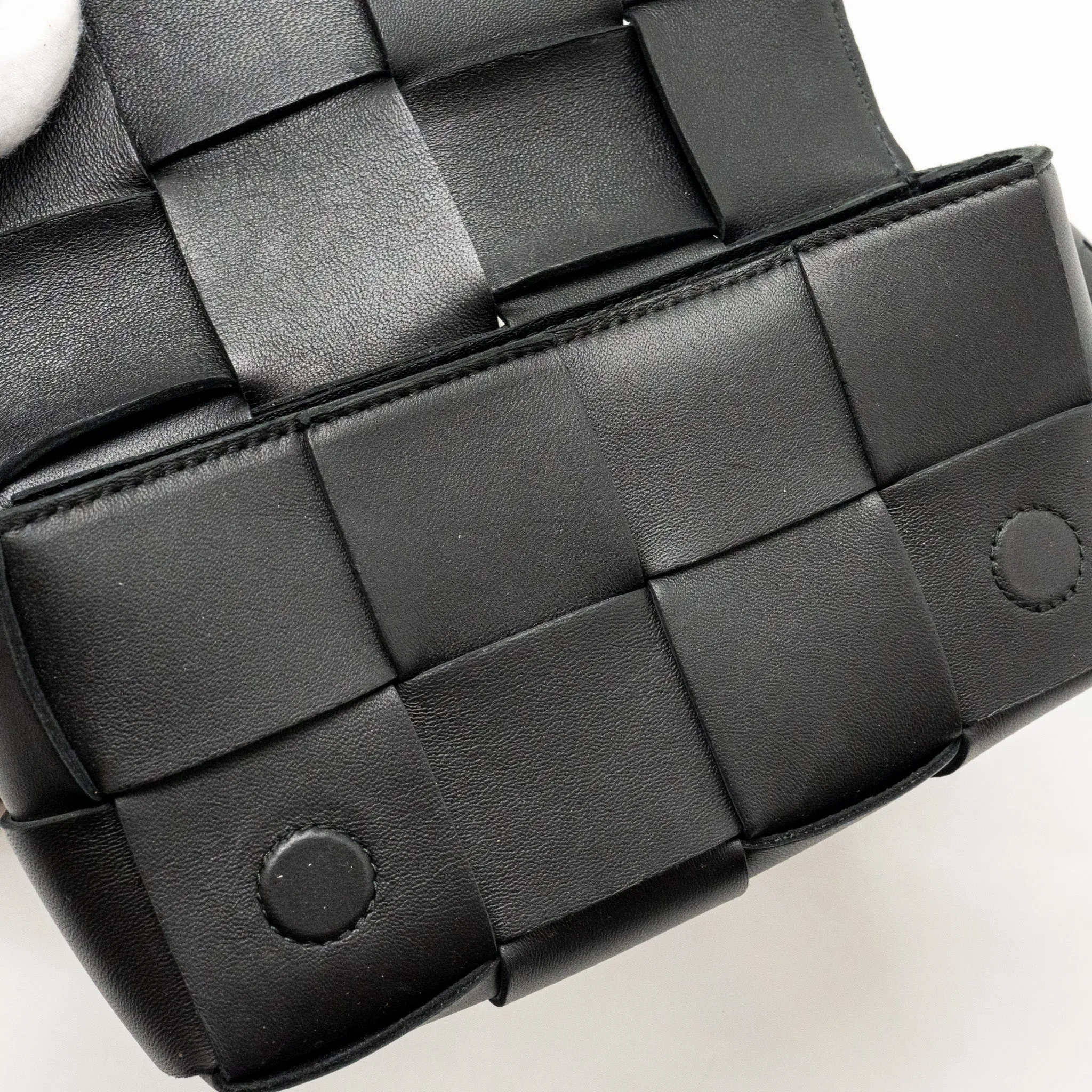 Bottega Veneta Cassette Belt Bag Calfskin Black GHW