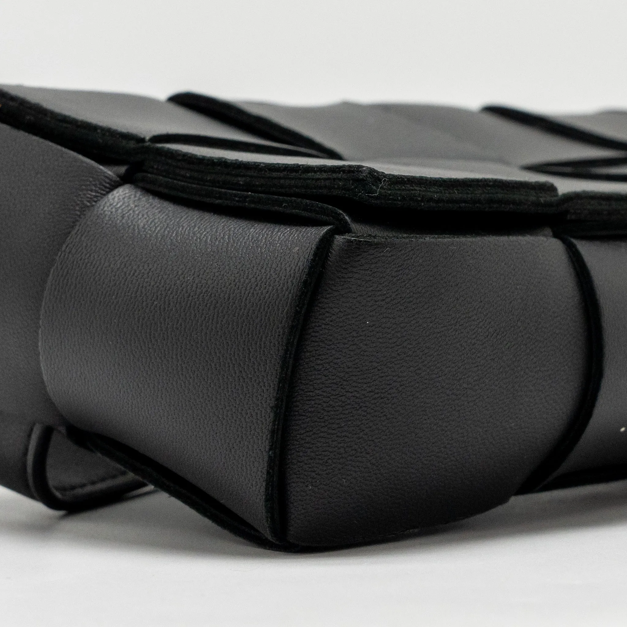 Bottega Veneta Cassette Belt Bag Calfskin Black GHW