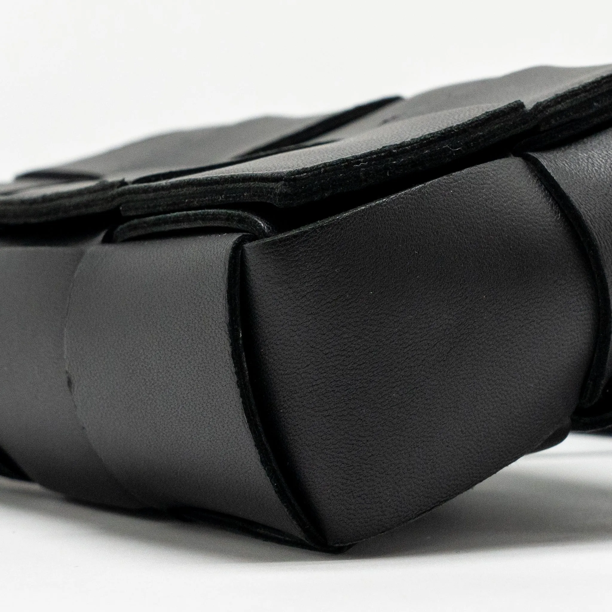 Bottega Veneta Cassette Belt Bag Calfskin Black GHW