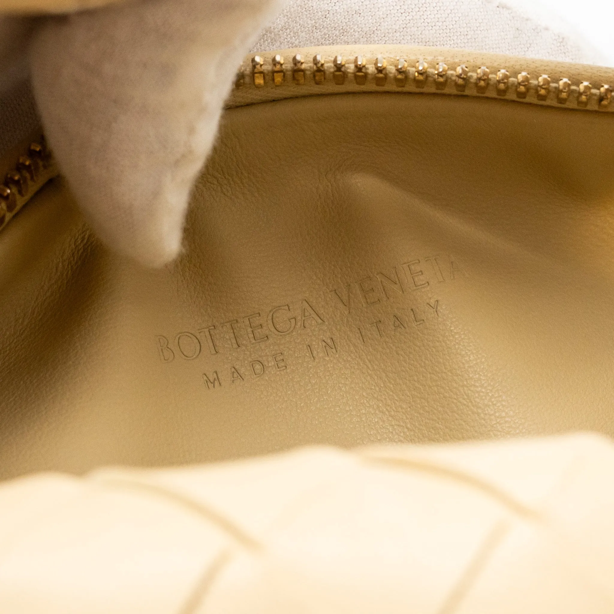 Bottega Veneta Mini Jodie Lambskin Light Beige GHW