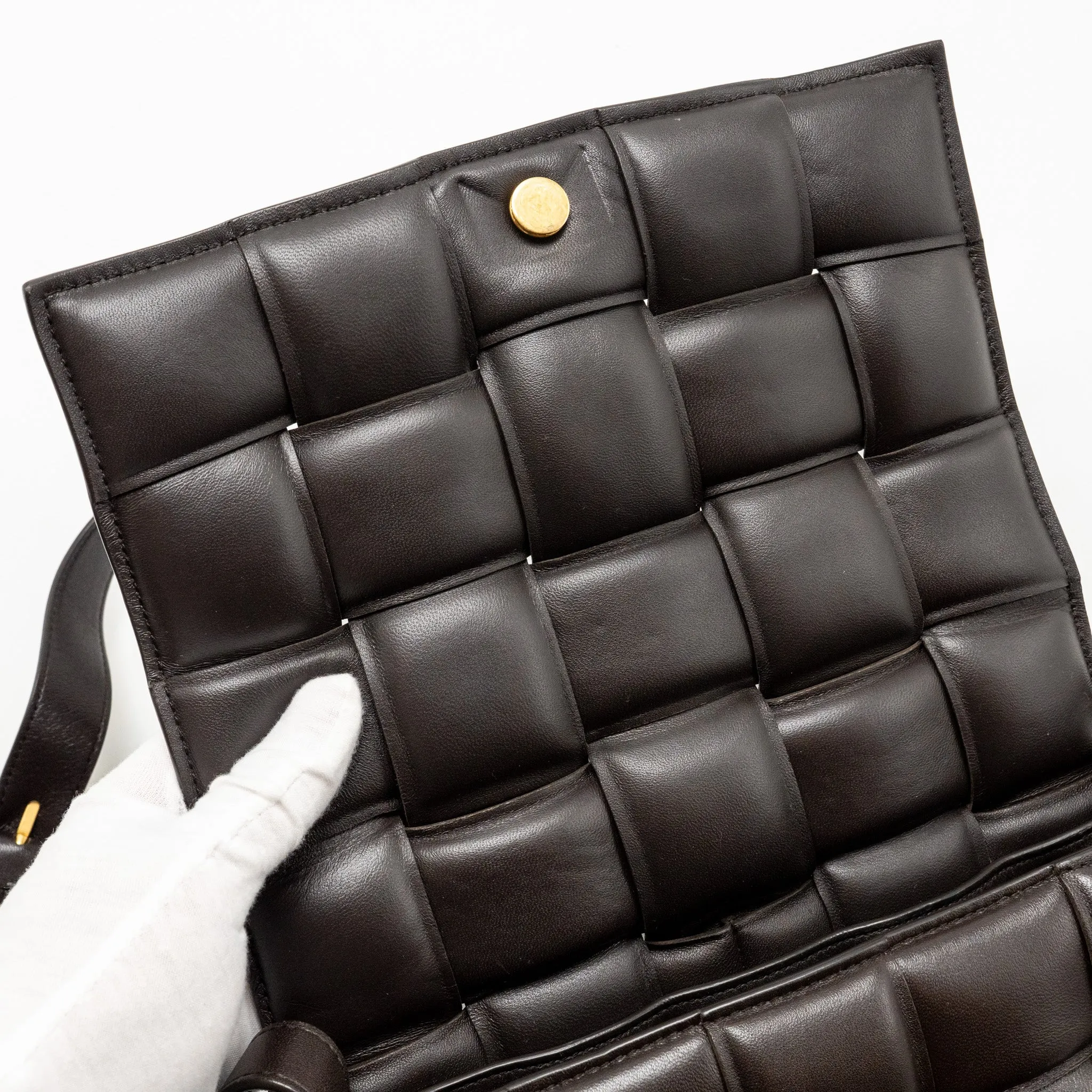 Bottega Veneta Padded Cassette Lambskin Brown GHW