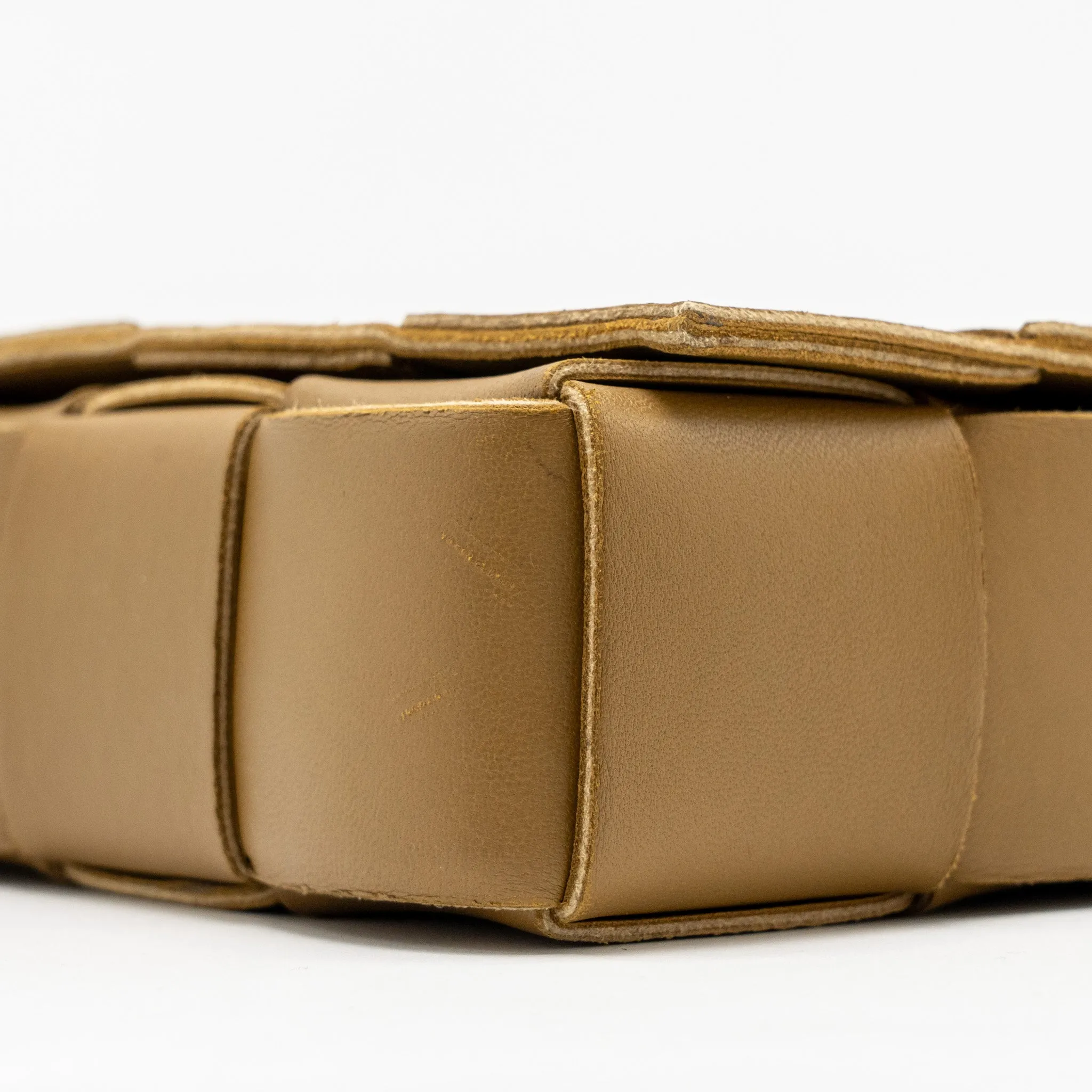 Bottega Veneta Small Cassette Bag Lambskin Caramel GHW