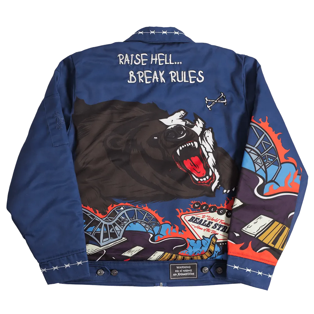 BRAND X WELCOME TO BEALE STREET WORK YOUTH JACKET (NAVY)
