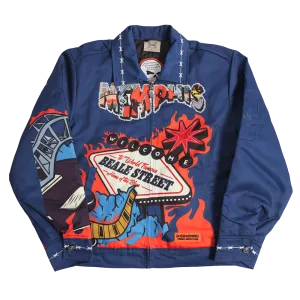 BRAND X WELCOME TO BEALE STREET WORK YOUTH JACKET (NAVY)