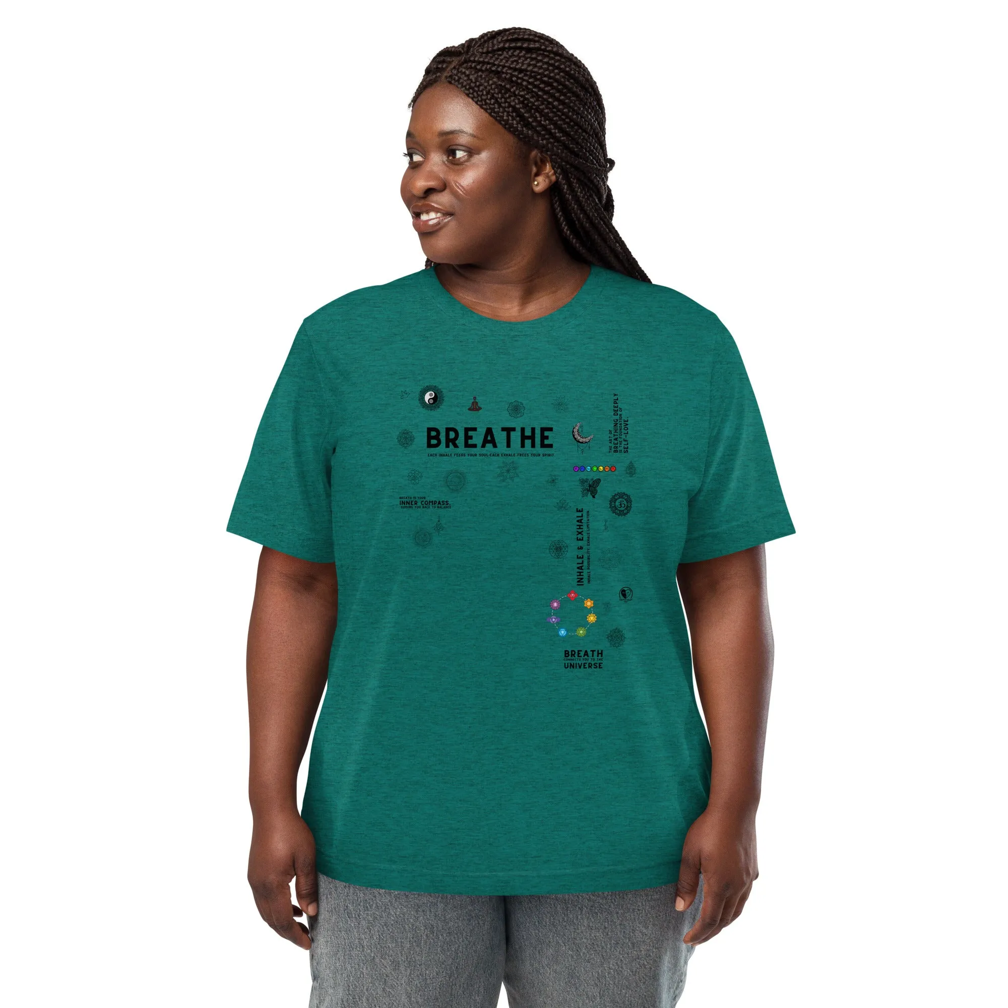 Breathe Inhale Exhale - Premium Tri-blend Short-Sleeve Unisex T-shirt