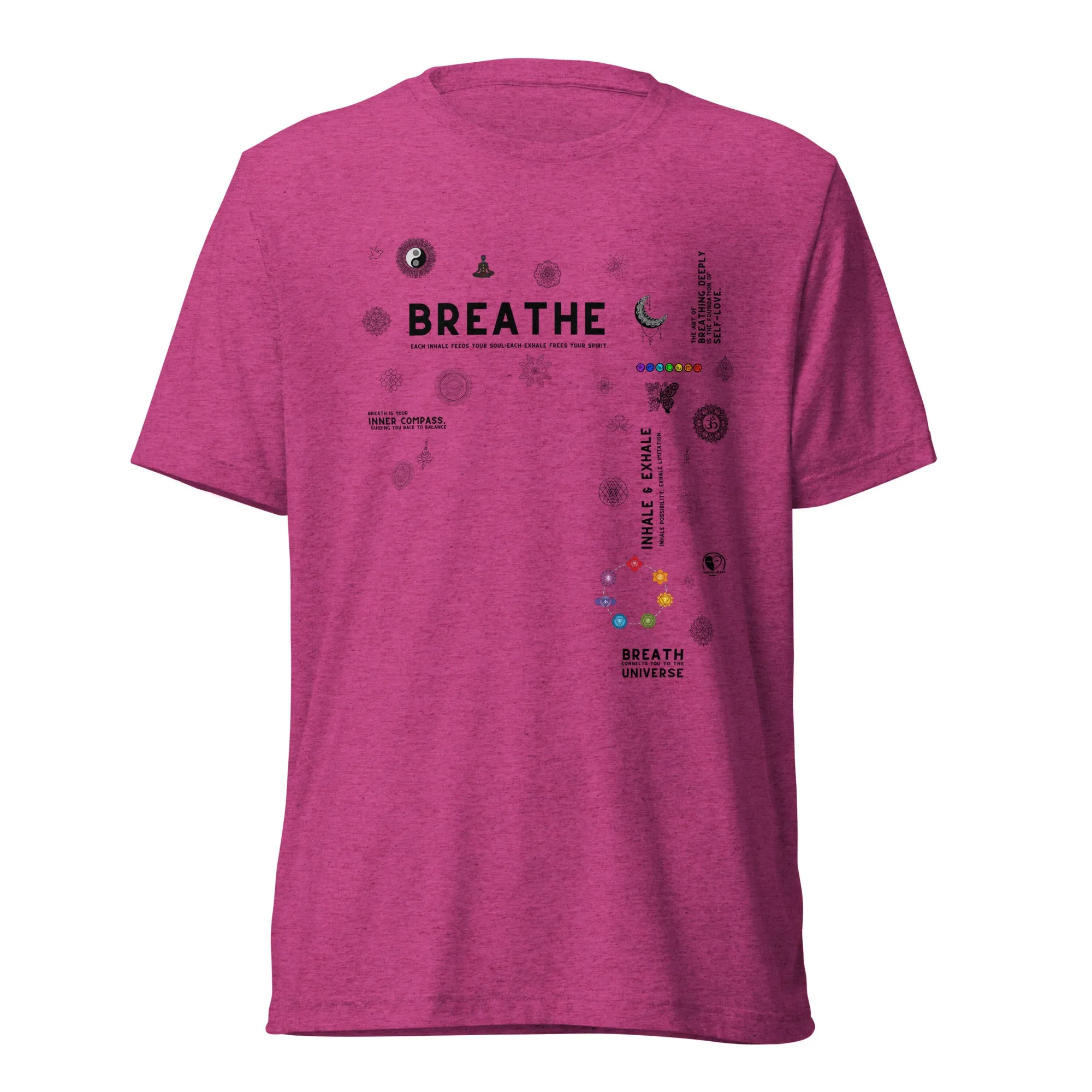 Breathe Inhale Exhale - Premium Tri-blend Short-Sleeve Unisex T-shirt