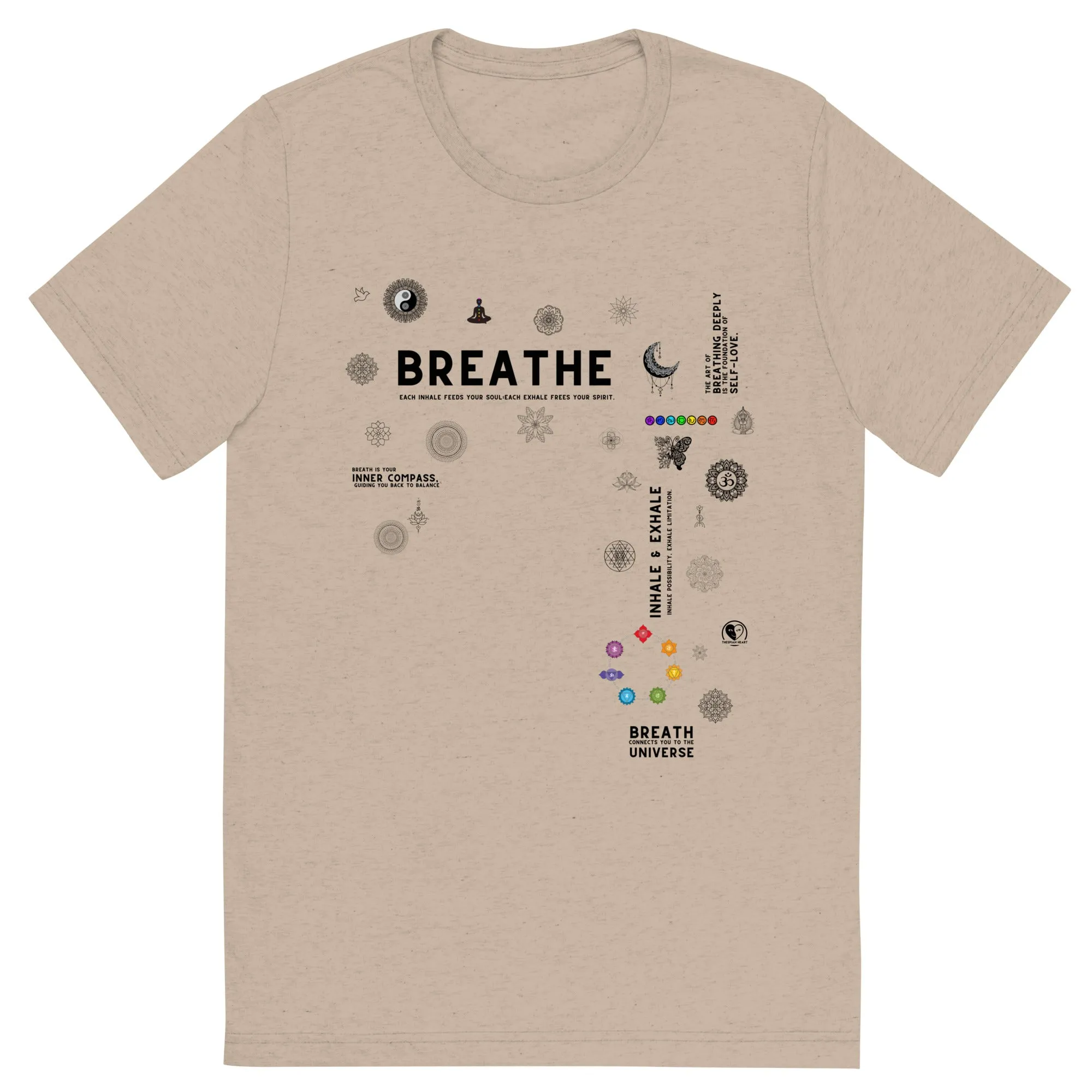 Breathe Inhale Exhale - Premium Tri-blend Short-Sleeve Unisex T-shirt