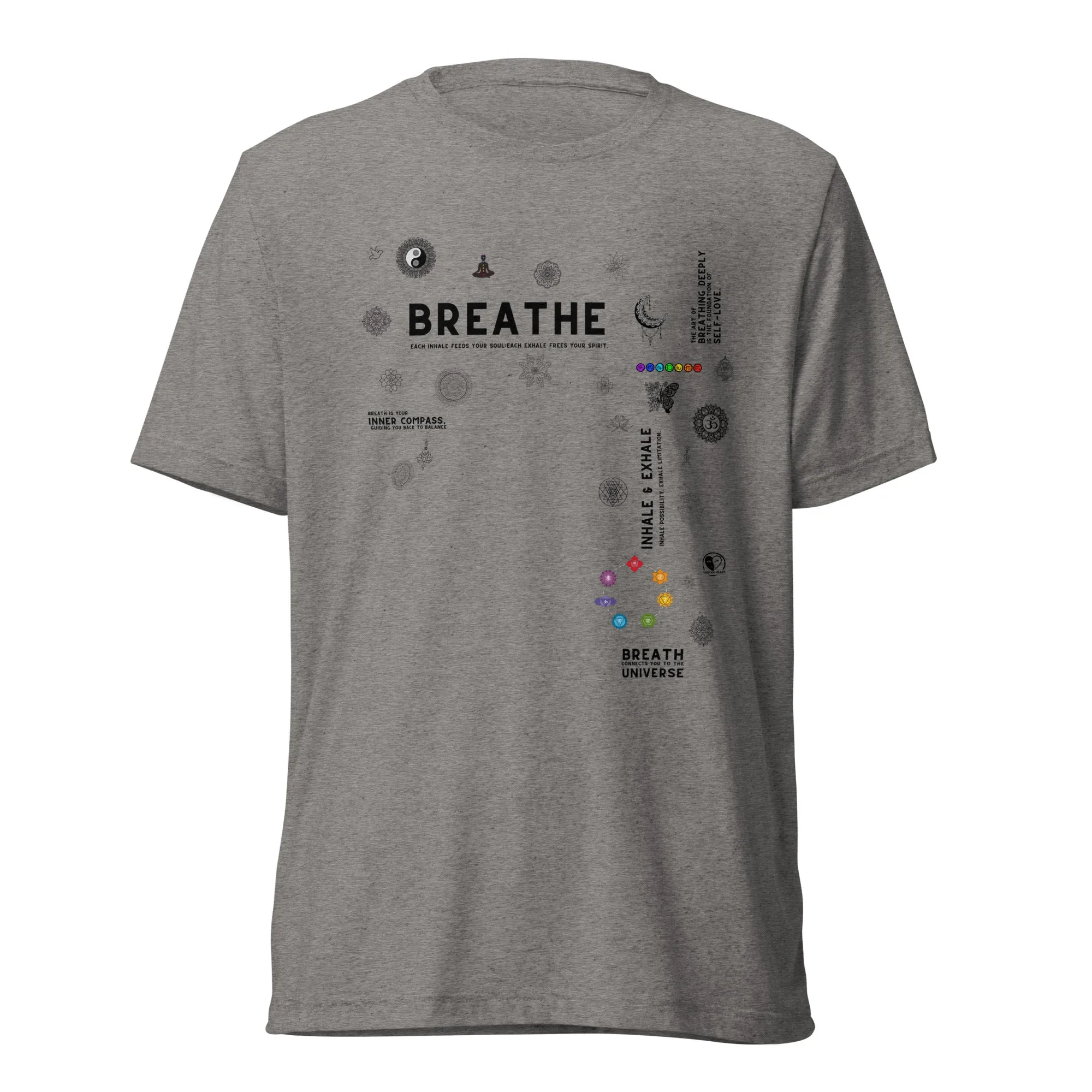 Breathe Inhale Exhale - Premium Tri-blend Short-Sleeve Unisex T-shirt