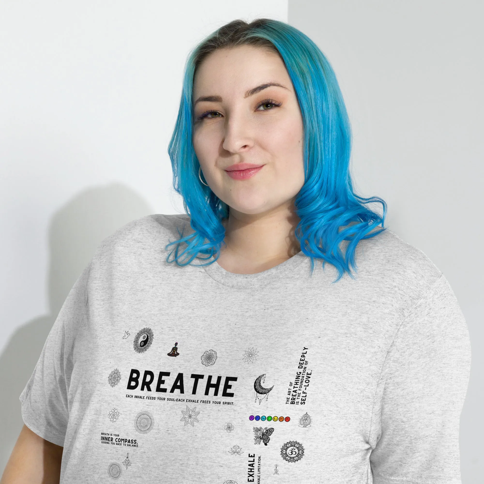 Breathe Inhale Exhale - Premium Tri-blend Short-Sleeve Unisex T-shirt
