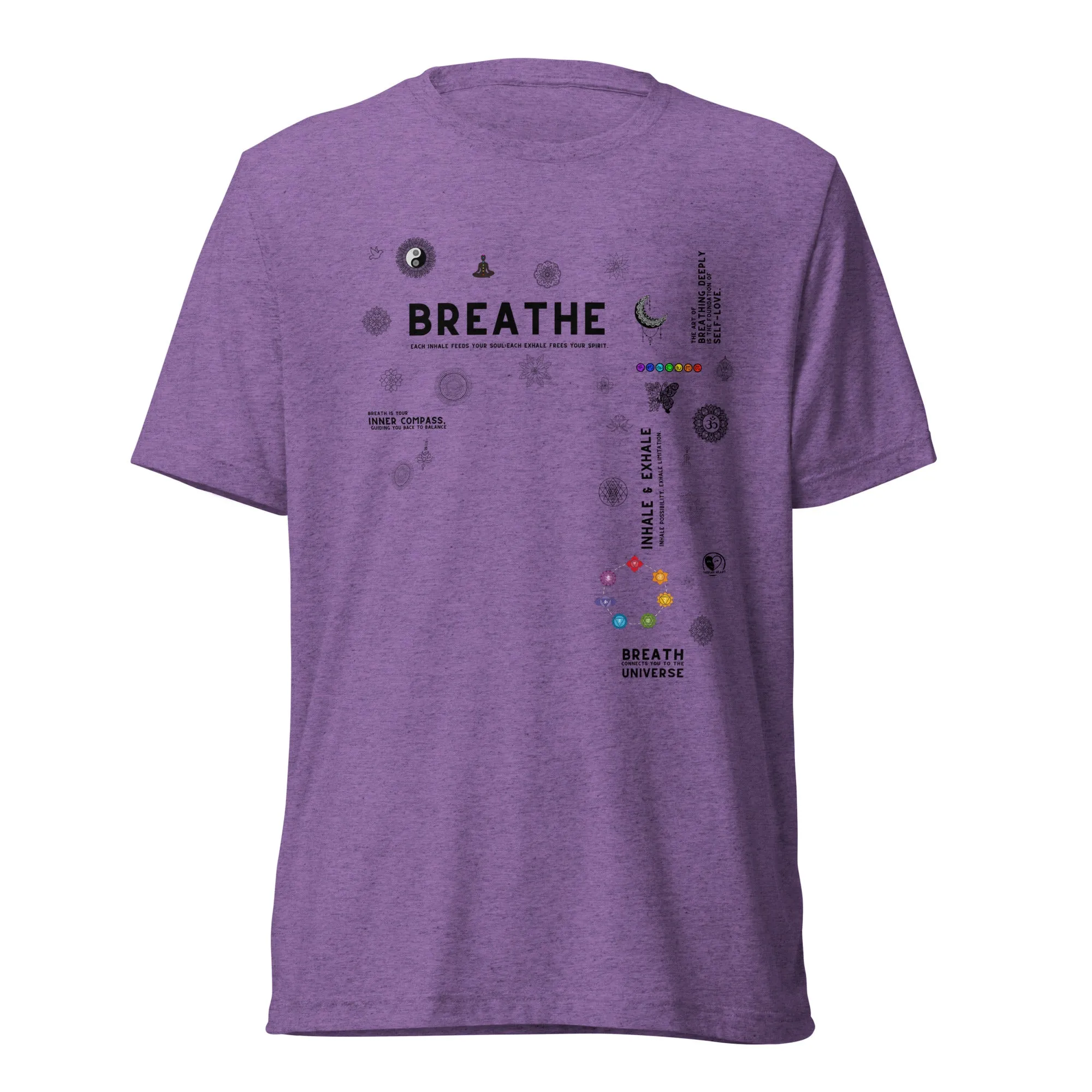 Breathe Inhale Exhale - Premium Tri-blend Short-Sleeve Unisex T-shirt