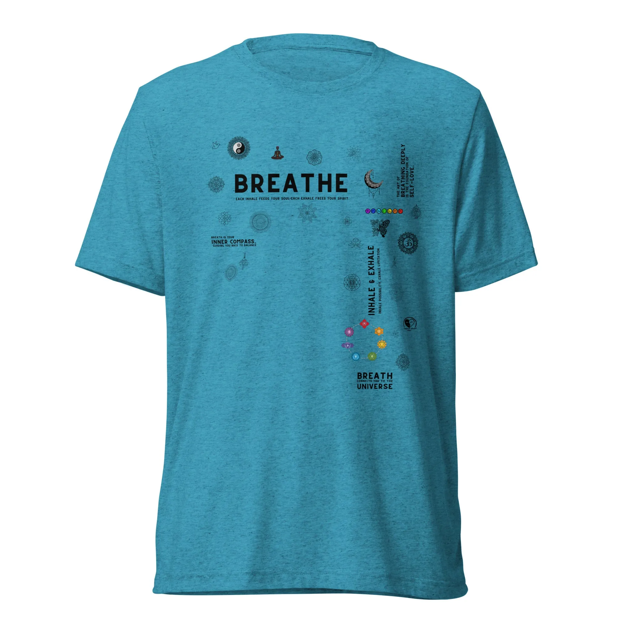 Breathe Inhale Exhale - Premium Tri-blend Short-Sleeve Unisex T-shirt