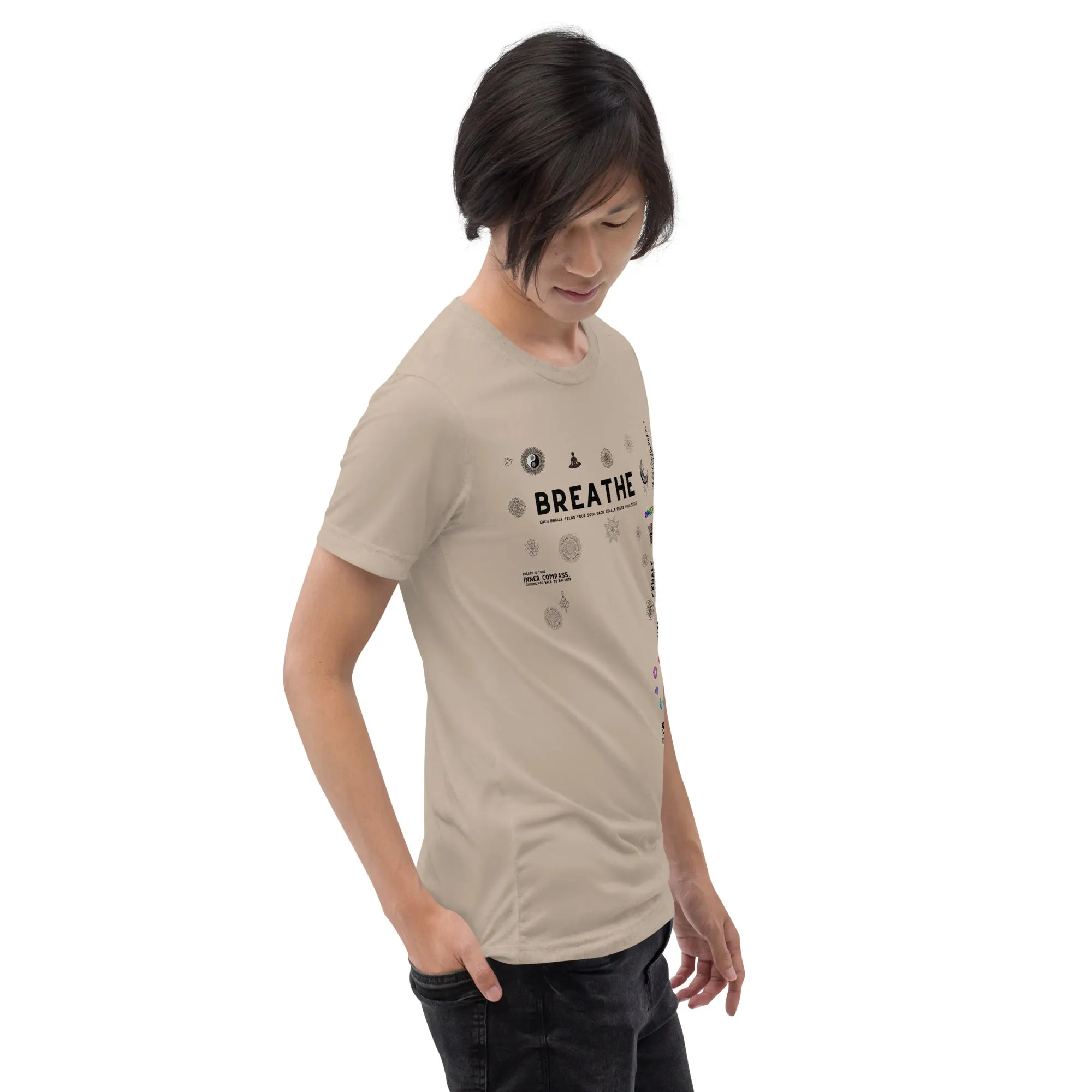 Breathe Inhale Exhale - Premium Tri-blend Short-Sleeve Unisex T-shirt