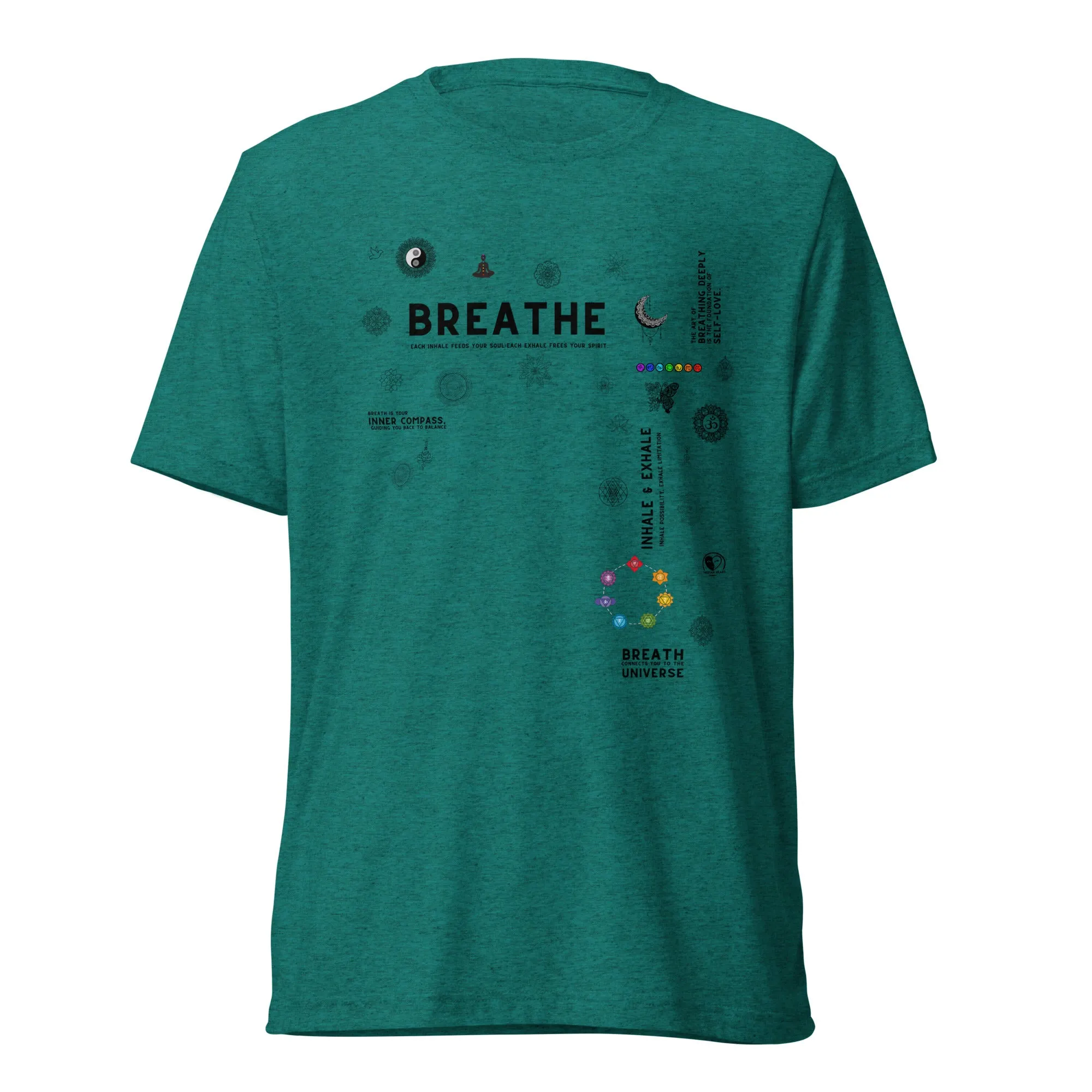 Breathe Inhale Exhale - Premium Tri-blend Short-Sleeve Unisex T-shirt