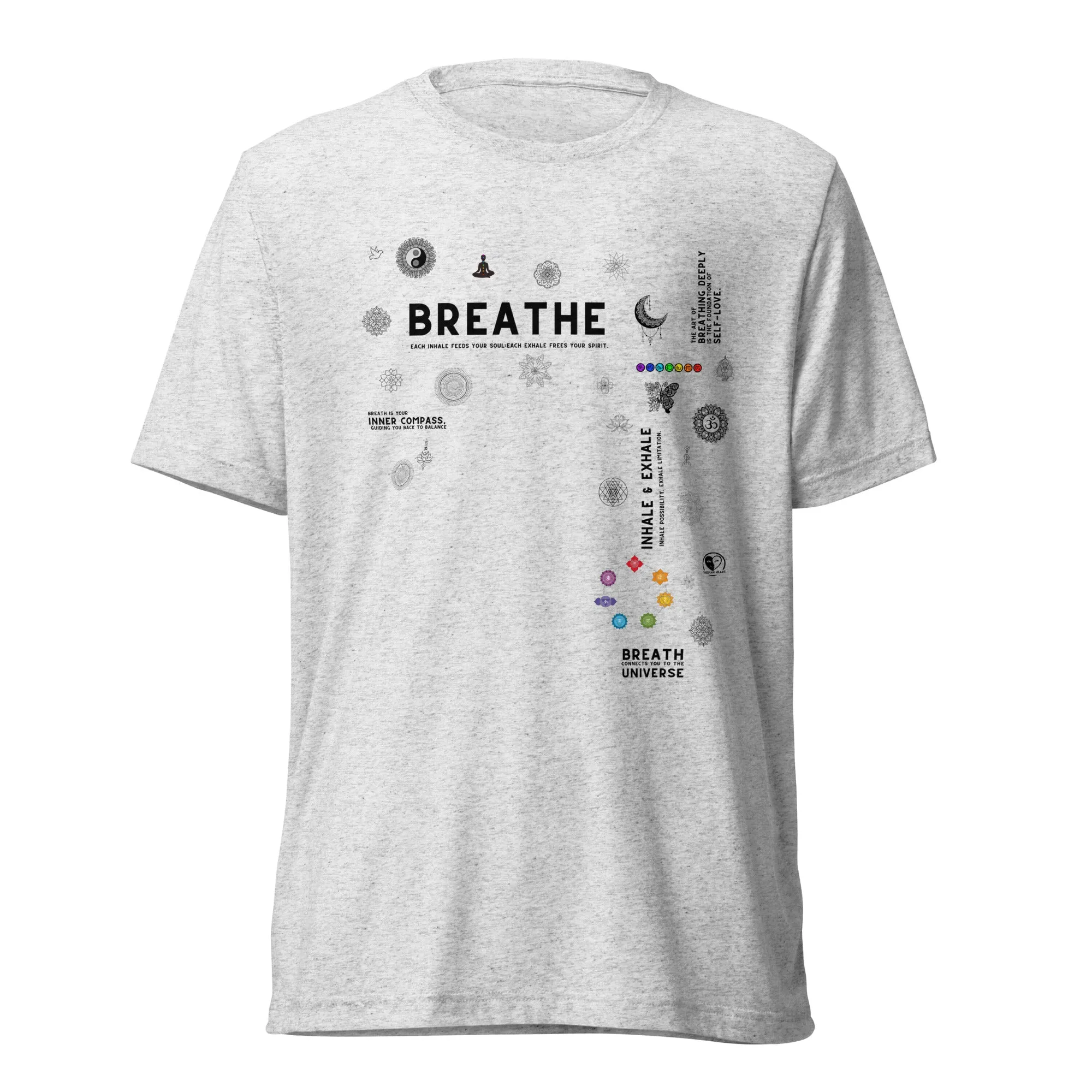 Breathe Inhale Exhale - Premium Tri-blend Short-Sleeve Unisex T-shirt
