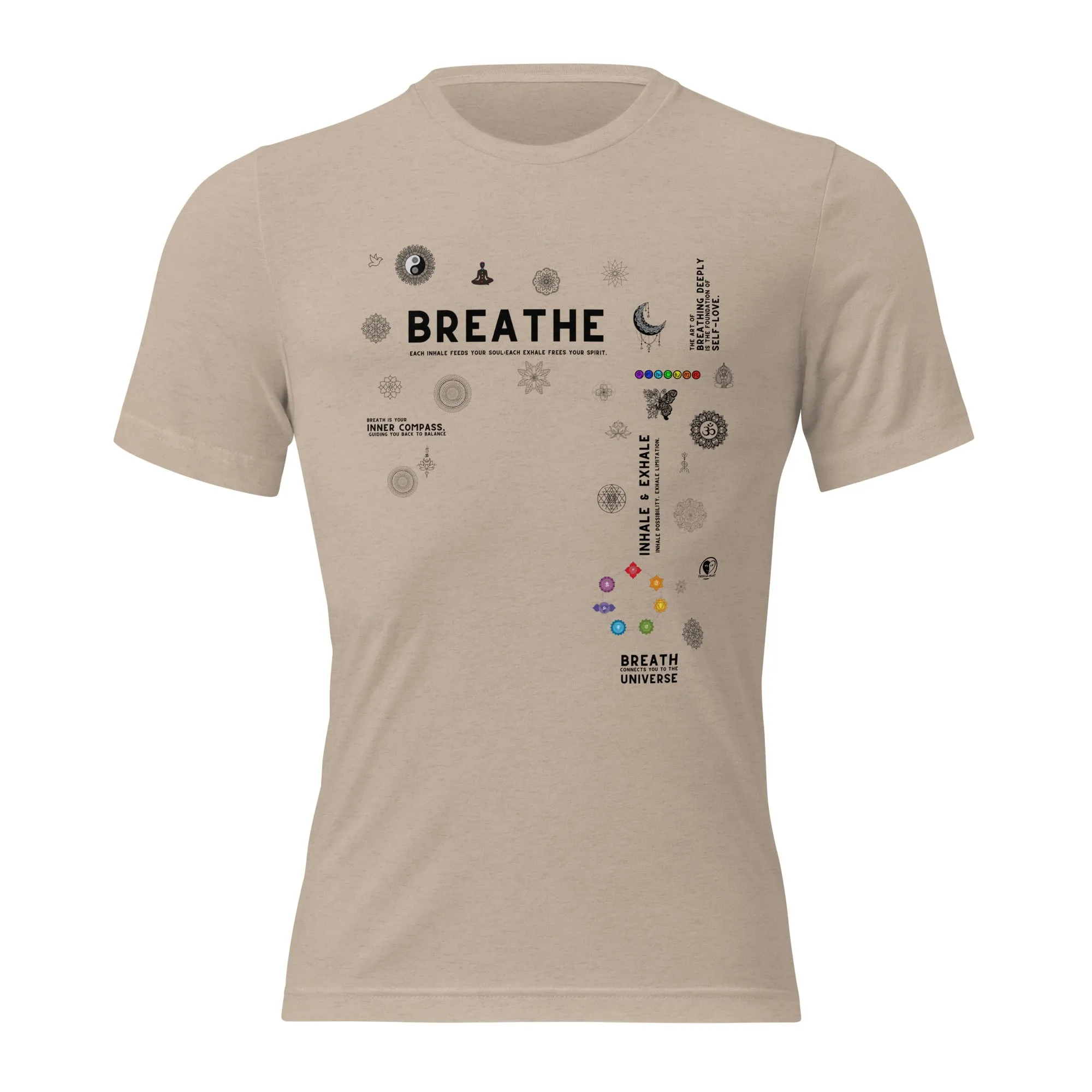 Breathe Inhale Exhale - Premium Tri-blend Short-Sleeve Unisex T-shirt