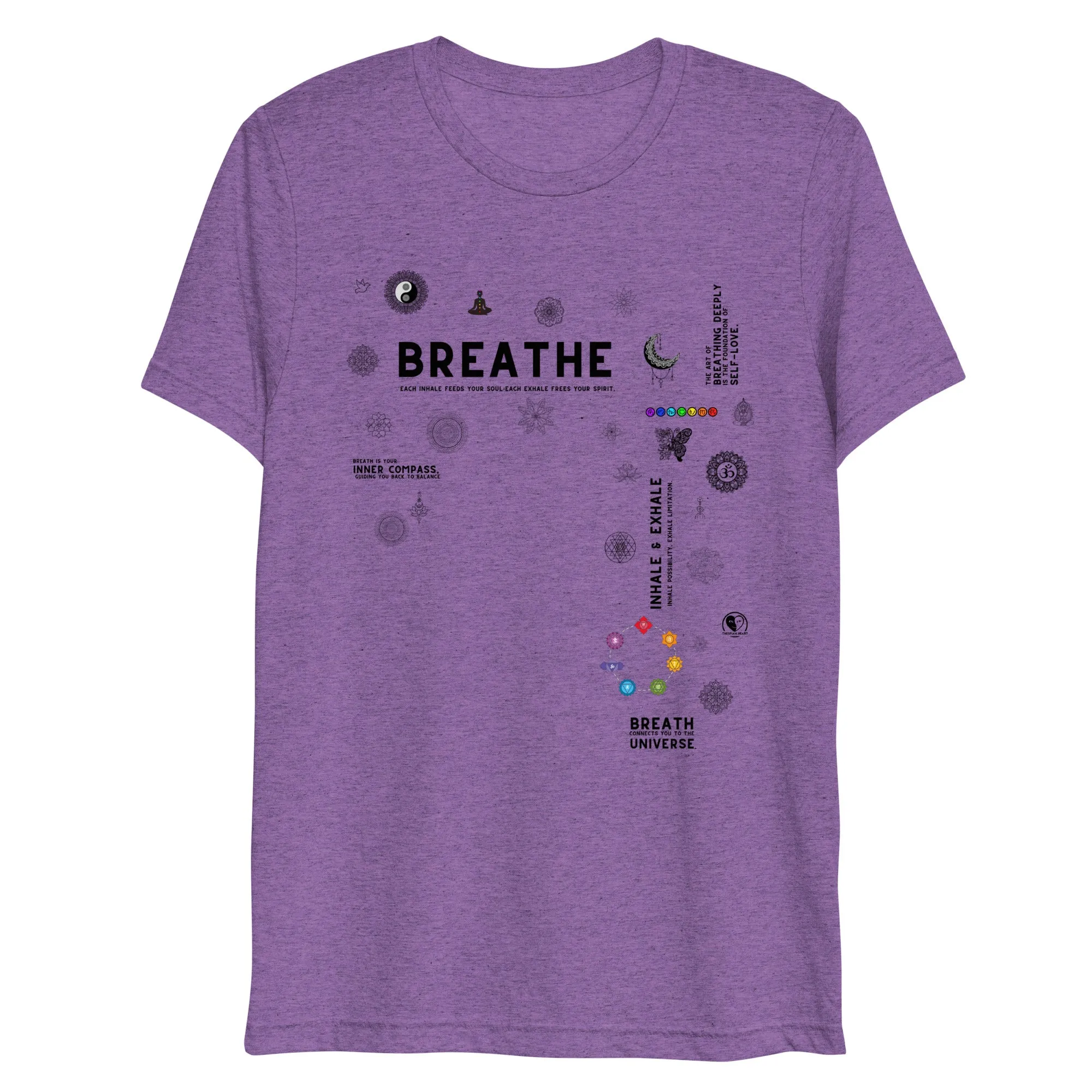 Breathe Inhale Exhale - Premium Tri-blend Short-Sleeve Unisex T-shirt