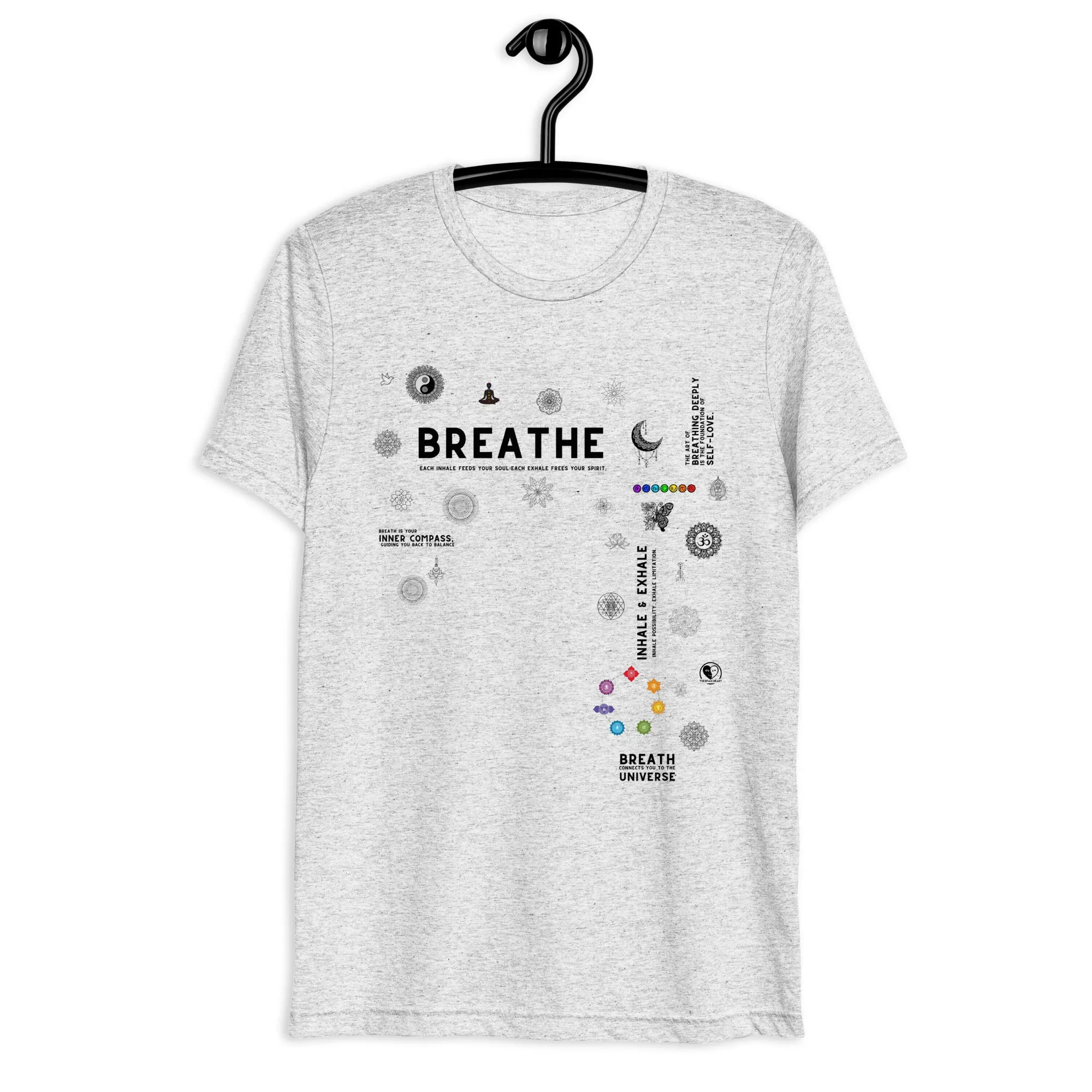 Breathe Inhale Exhale - Premium Tri-blend Short-Sleeve Unisex T-shirt