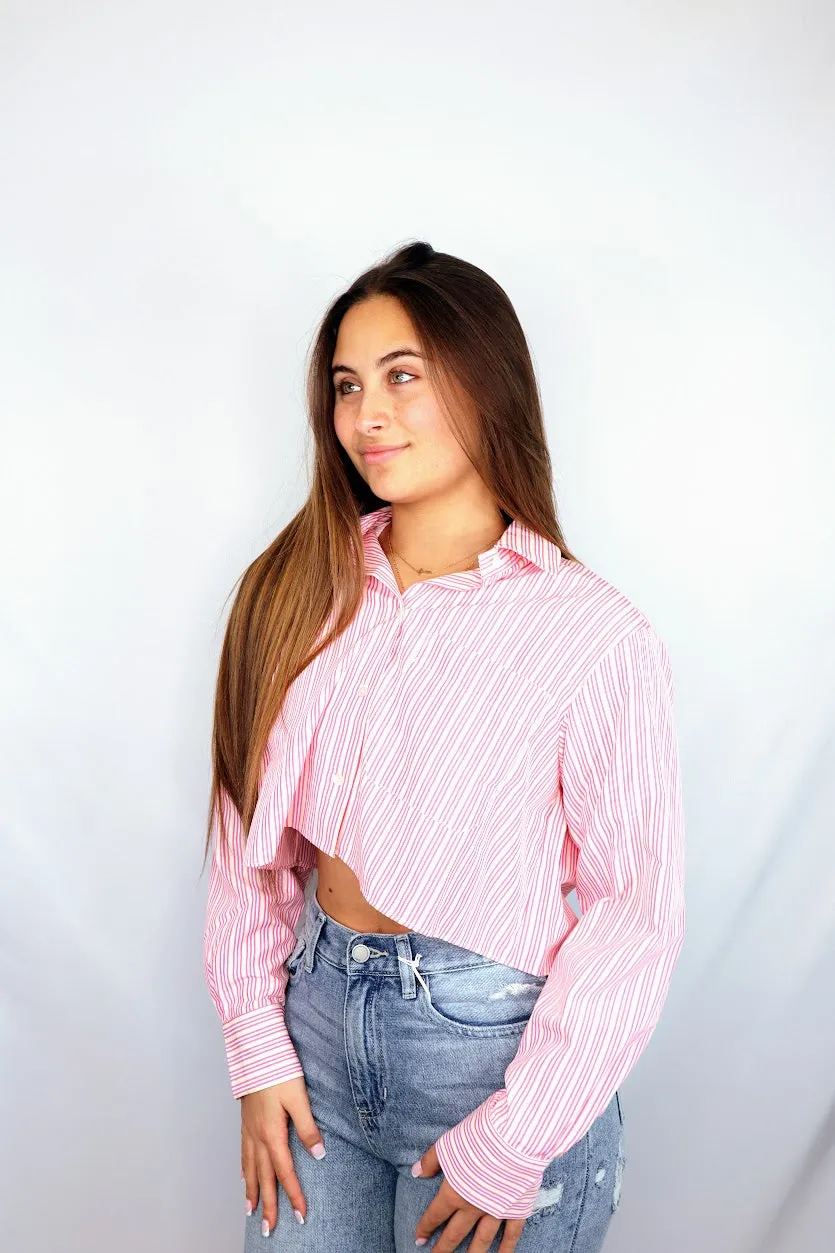 Breezy Button Down Pink