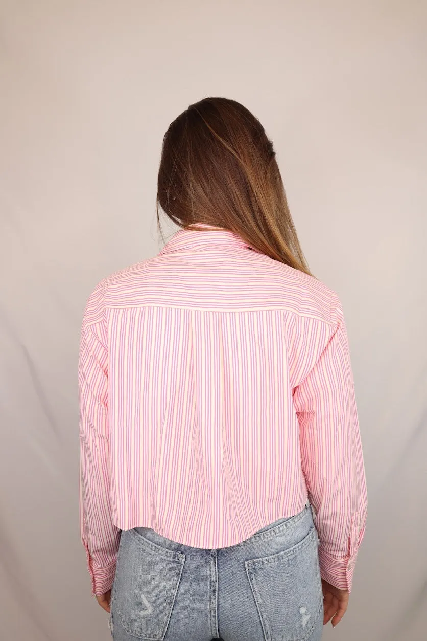 Breezy Button Down Pink