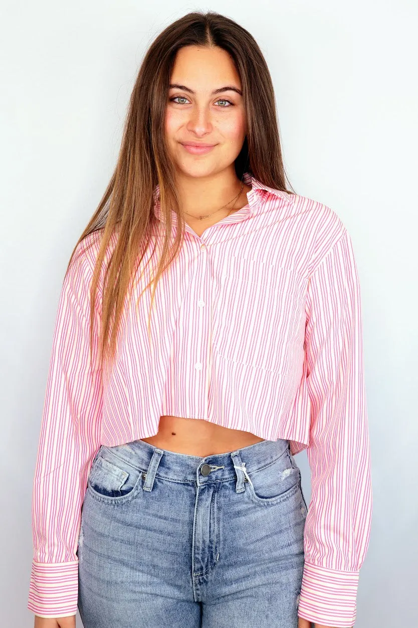 Breezy Button Down Pink