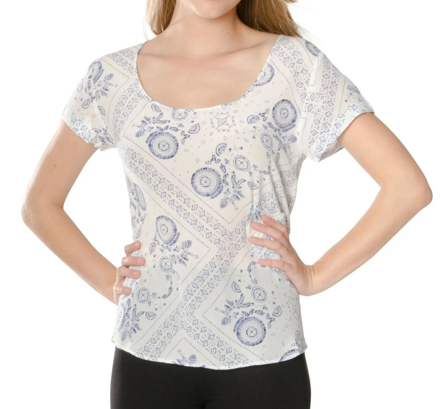 Breezy Flow Printed Silk Top