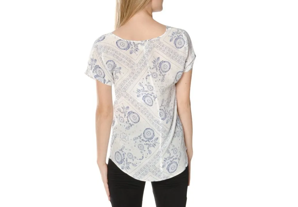 Breezy Flow Printed Silk Top