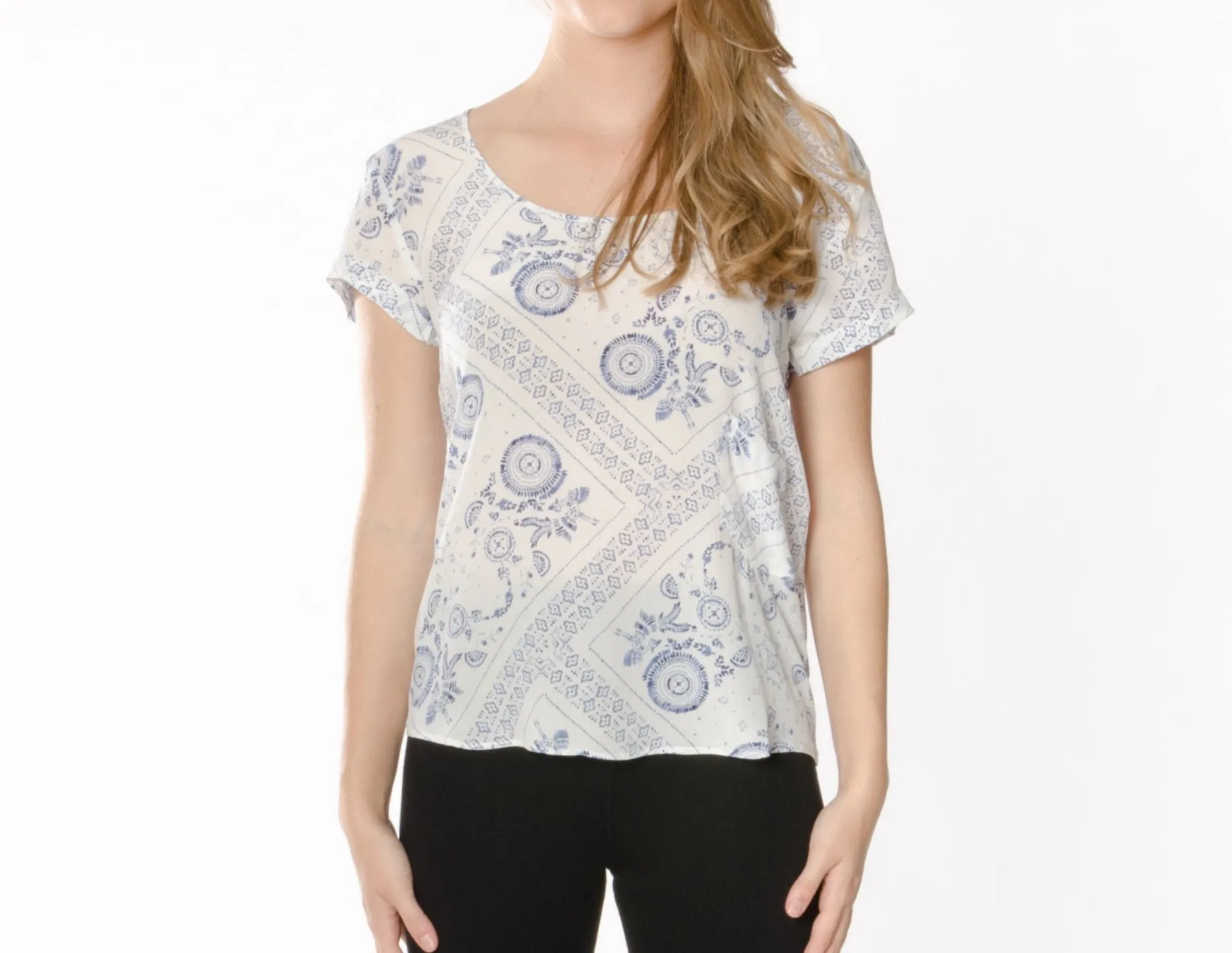 Breezy Flow Printed Silk Top