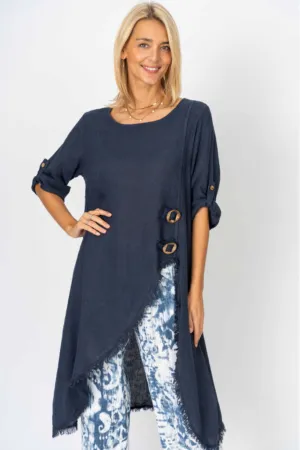 Breezy High Low Detailed Top