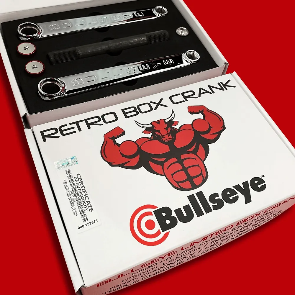 Bullseye Retro Box Cranks Show Chrome