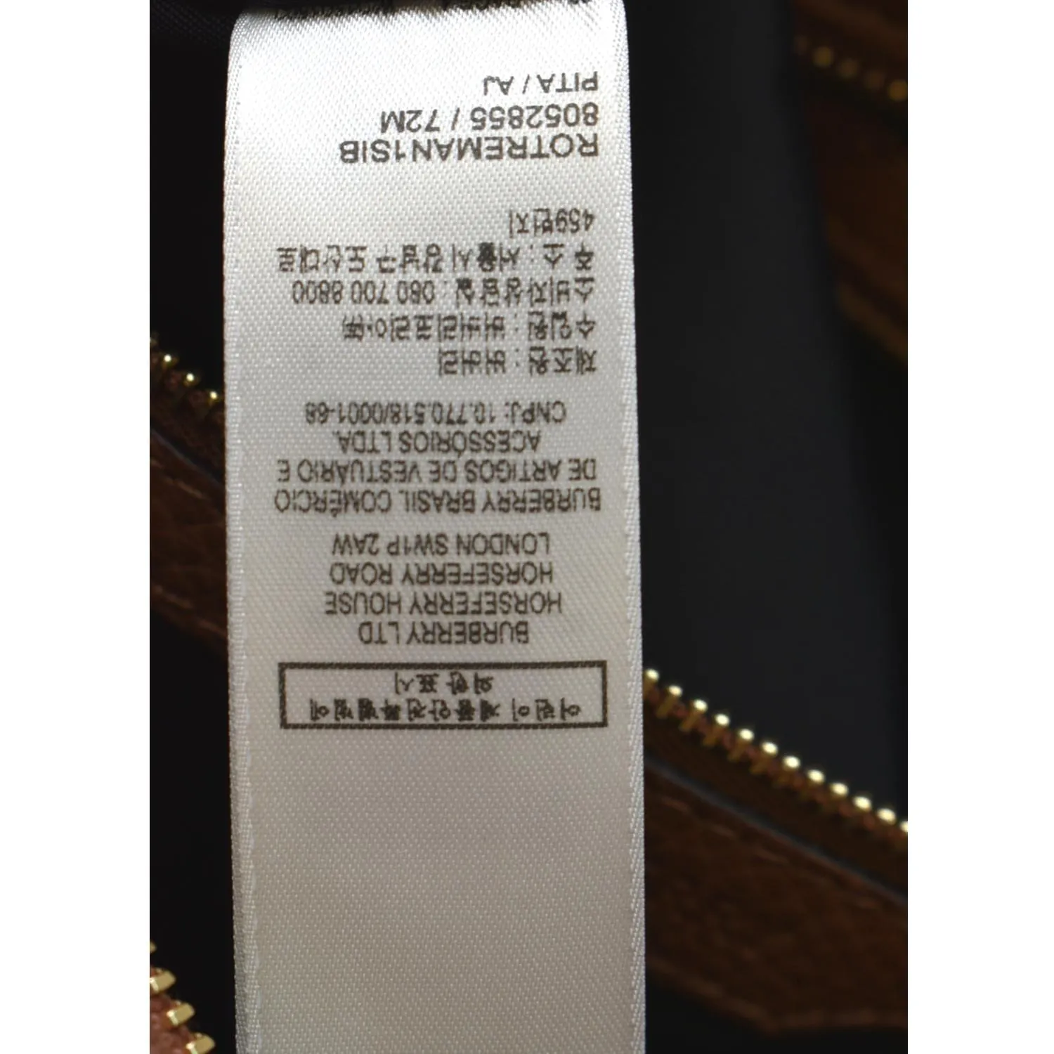 BURBERRY Logo Medium Embossed Leather Tote Bag Tan