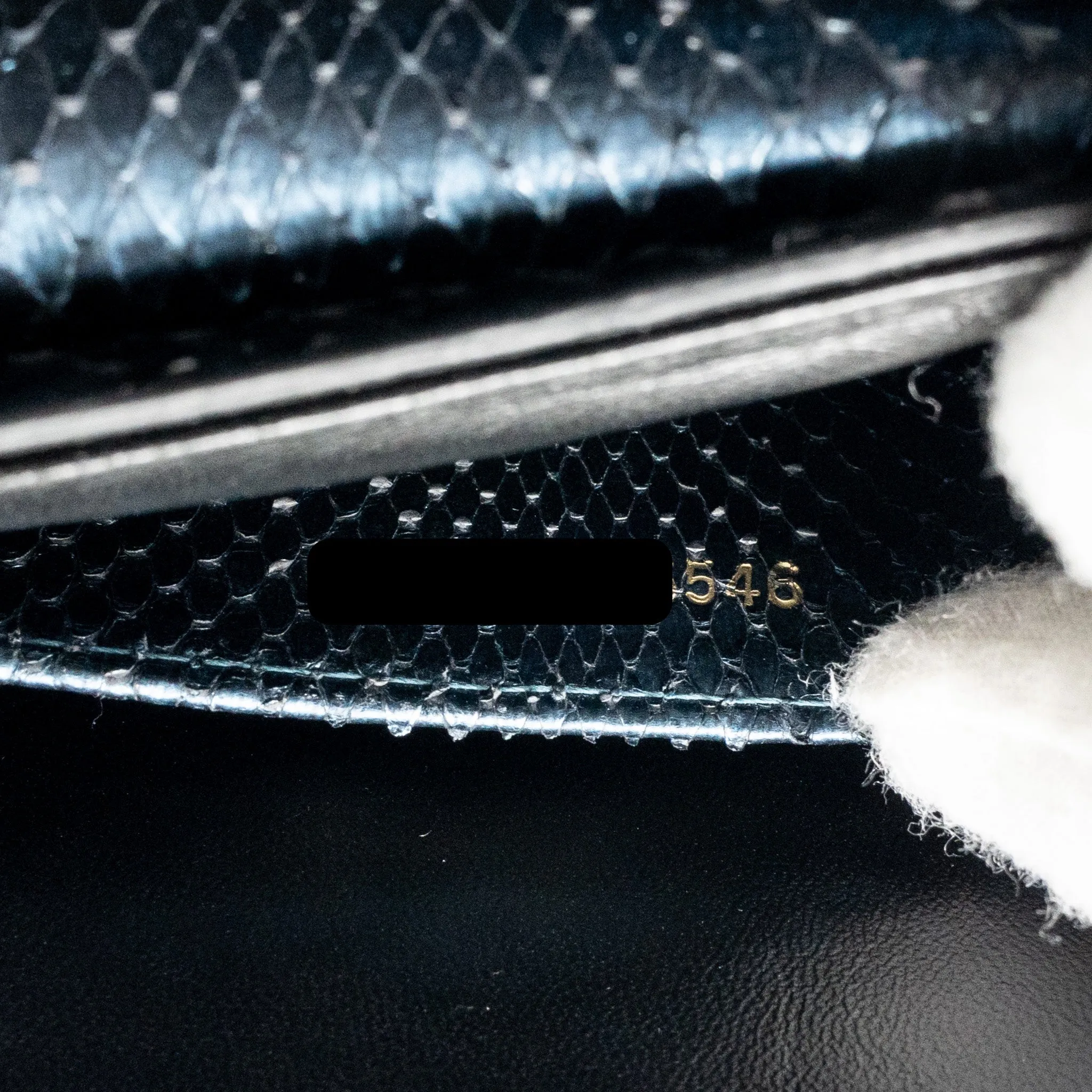Bvlgari Clutch bag Python/Nappa Royal sapphire/black LGHW